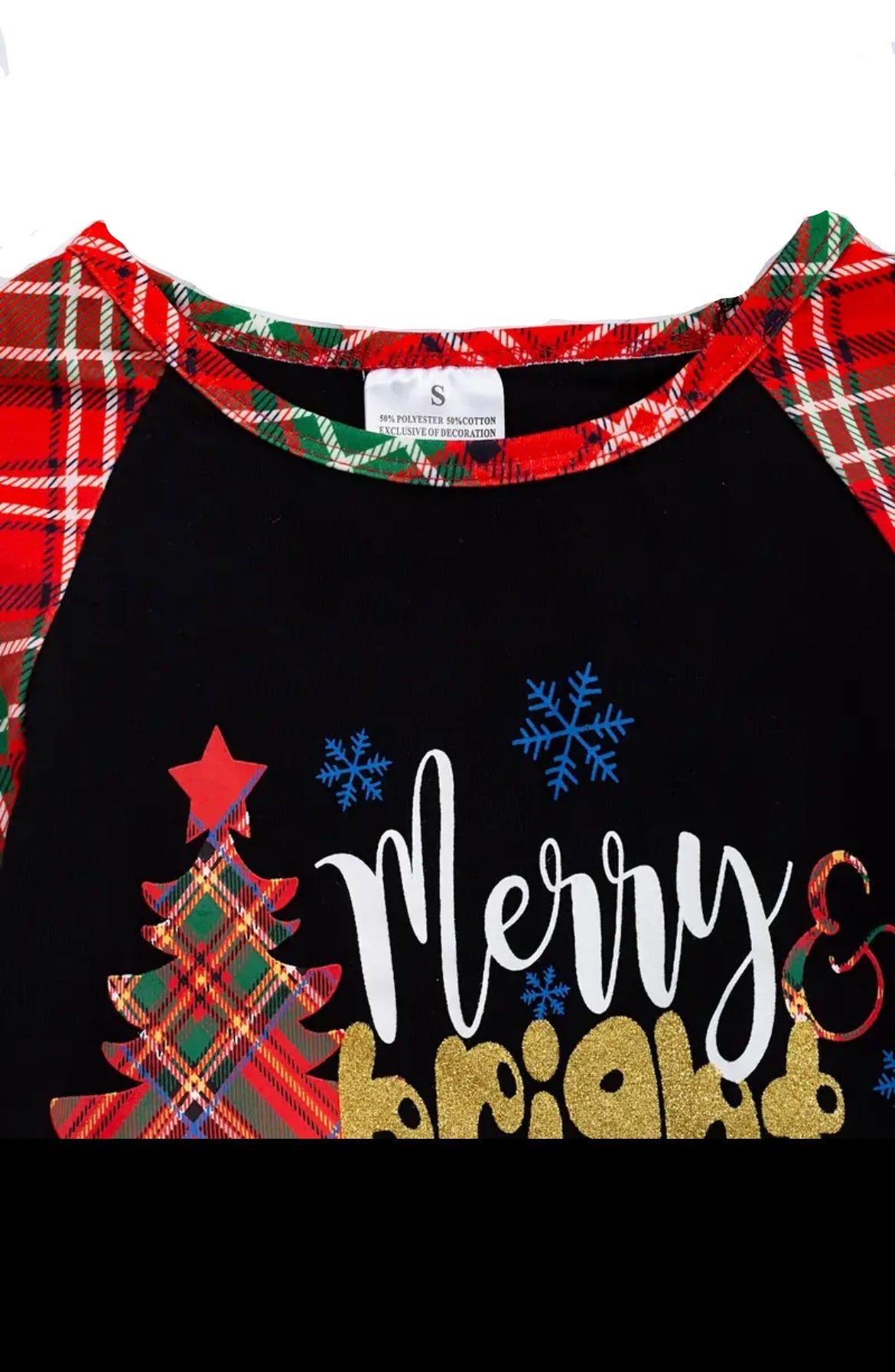 Merry & Bright Buffalo Plaid Ruffle Shirt, girl's, holiday, winter