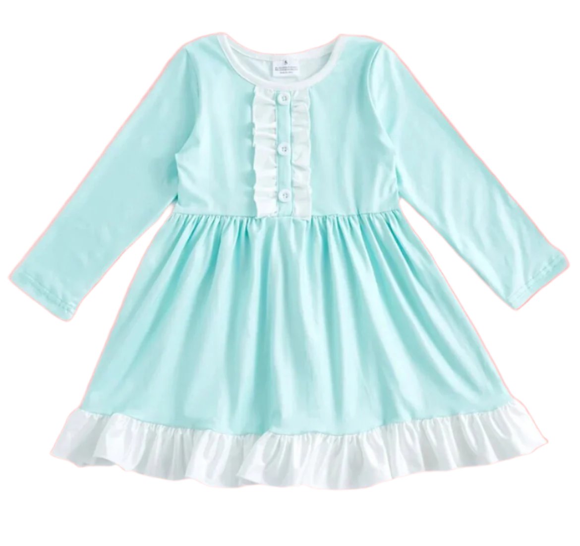 Pale Blue Twirl Dress, Milk Silk, girl, kids