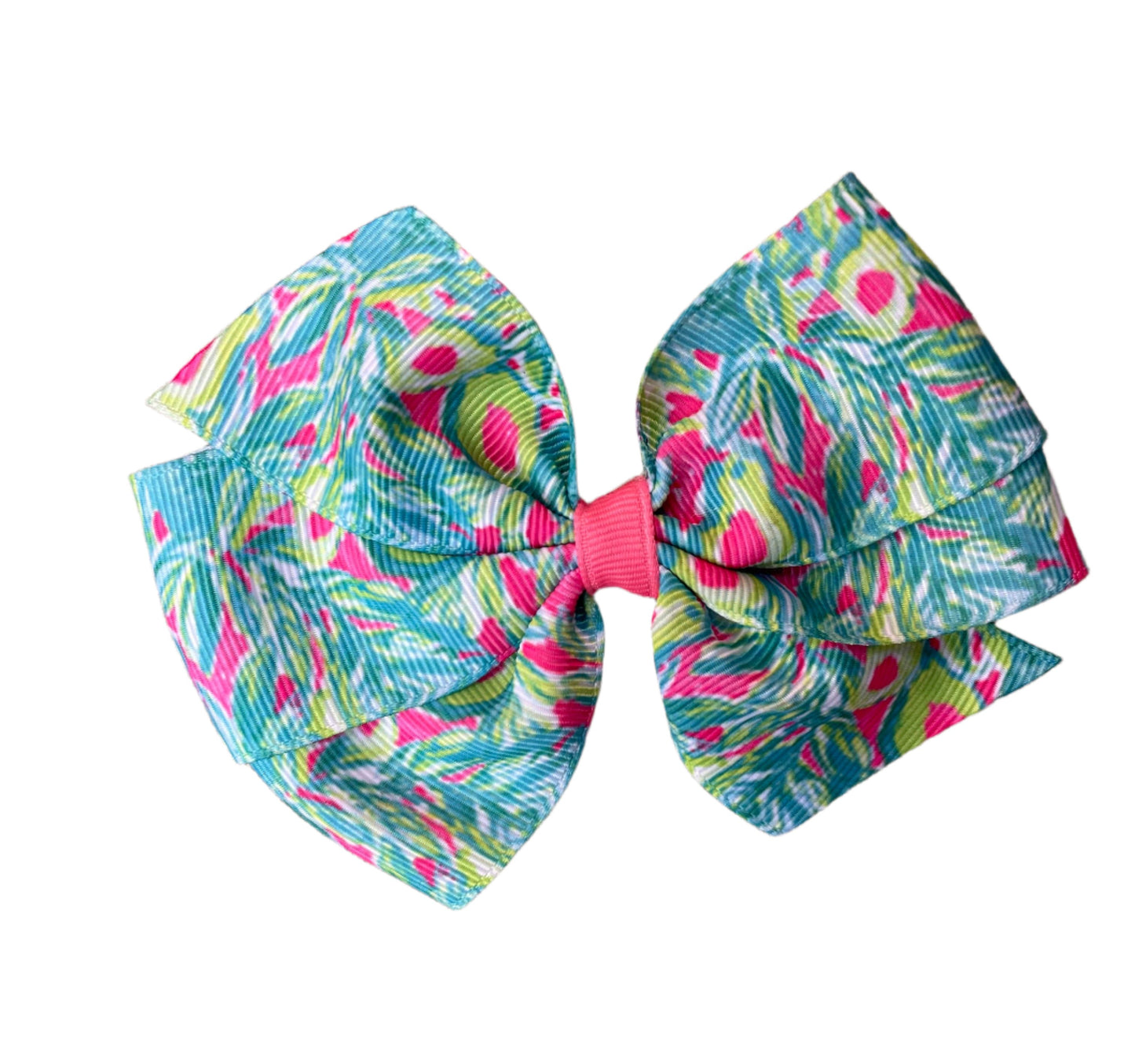 Guac N Roll Hair Bow, girl, clip, preppy