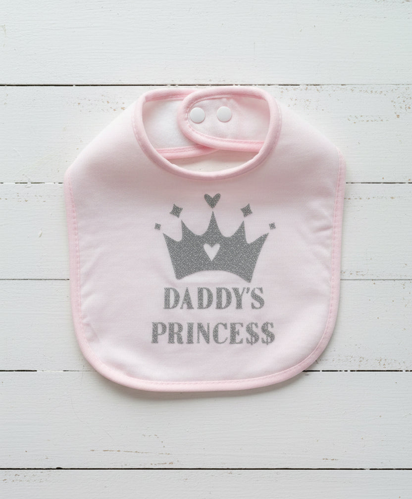 Daddy's Princess Bib, baby, girl, toddler
