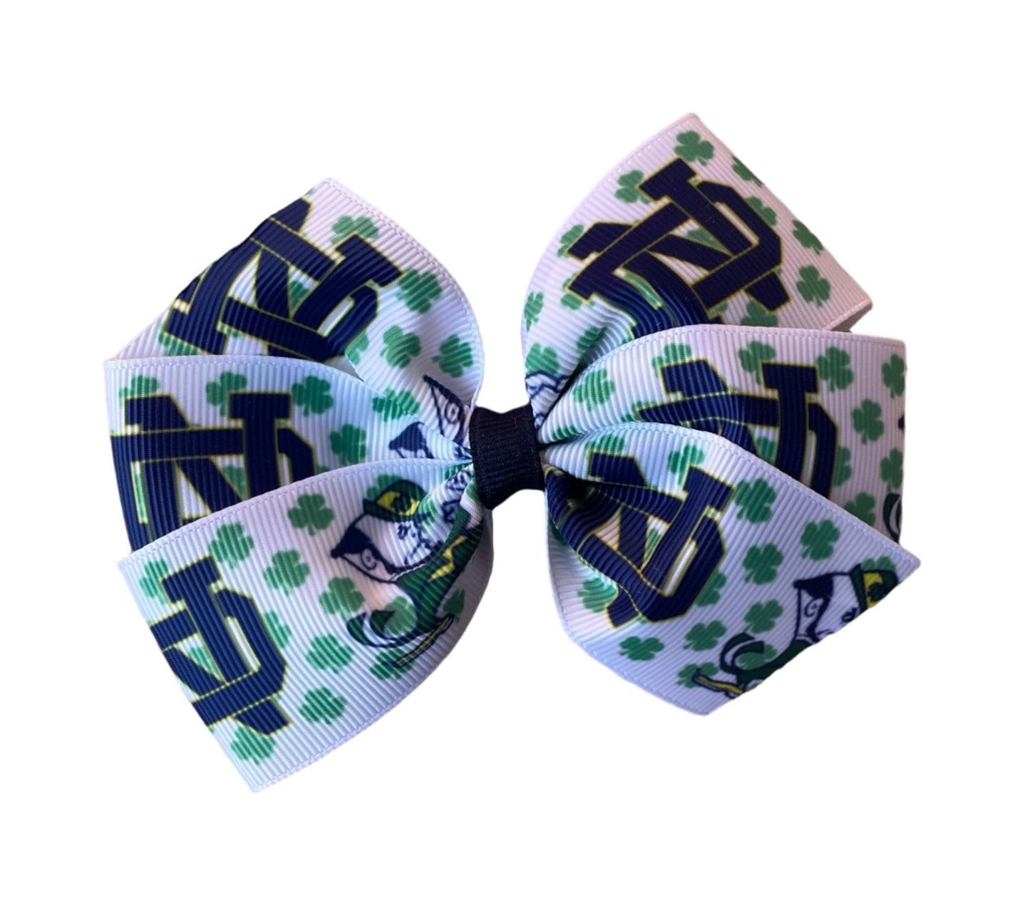 Collegiate Hair Bow, University, Notre Dame- Irish, school