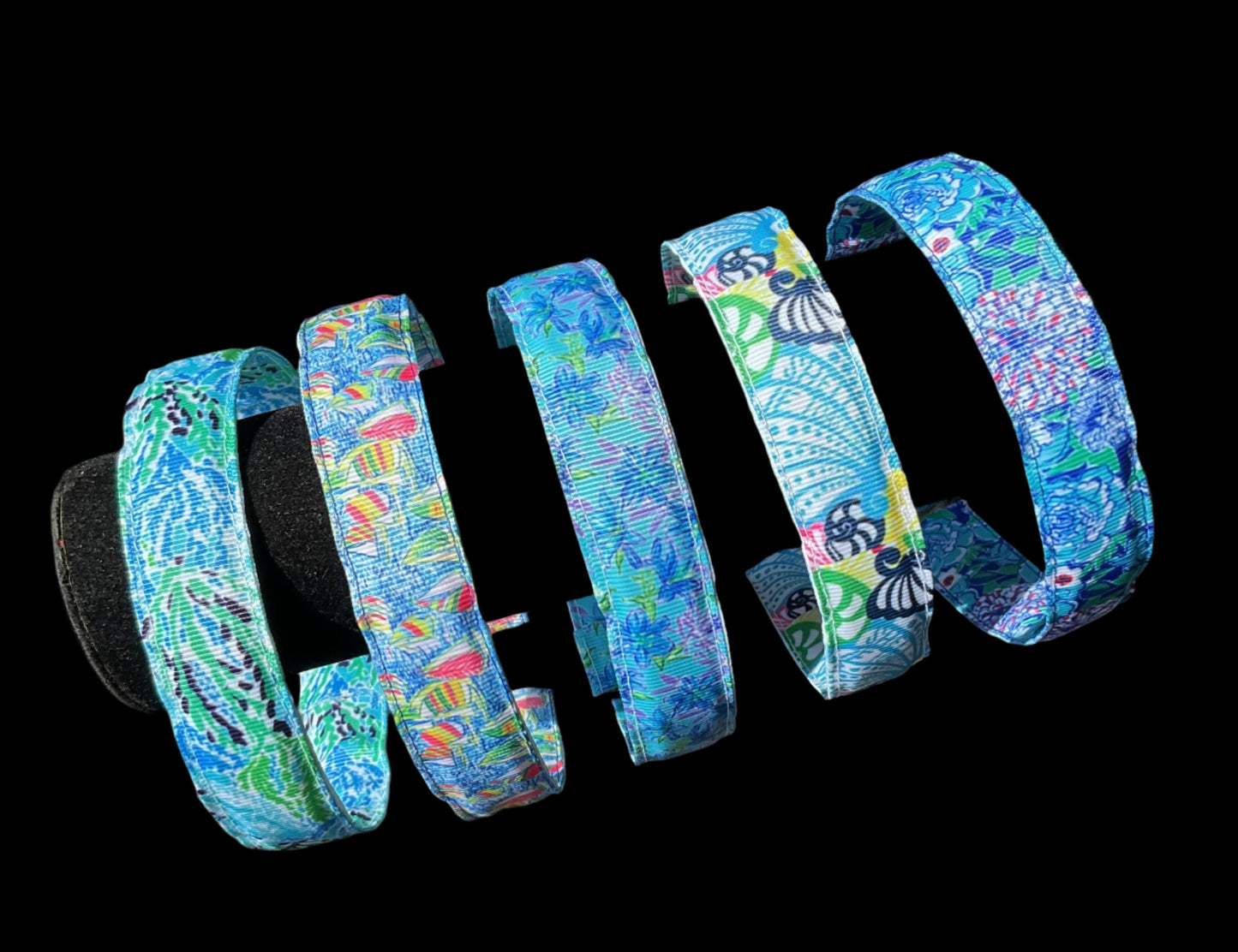 Blue & Green Preppy Print Headbands, Kids, Adults