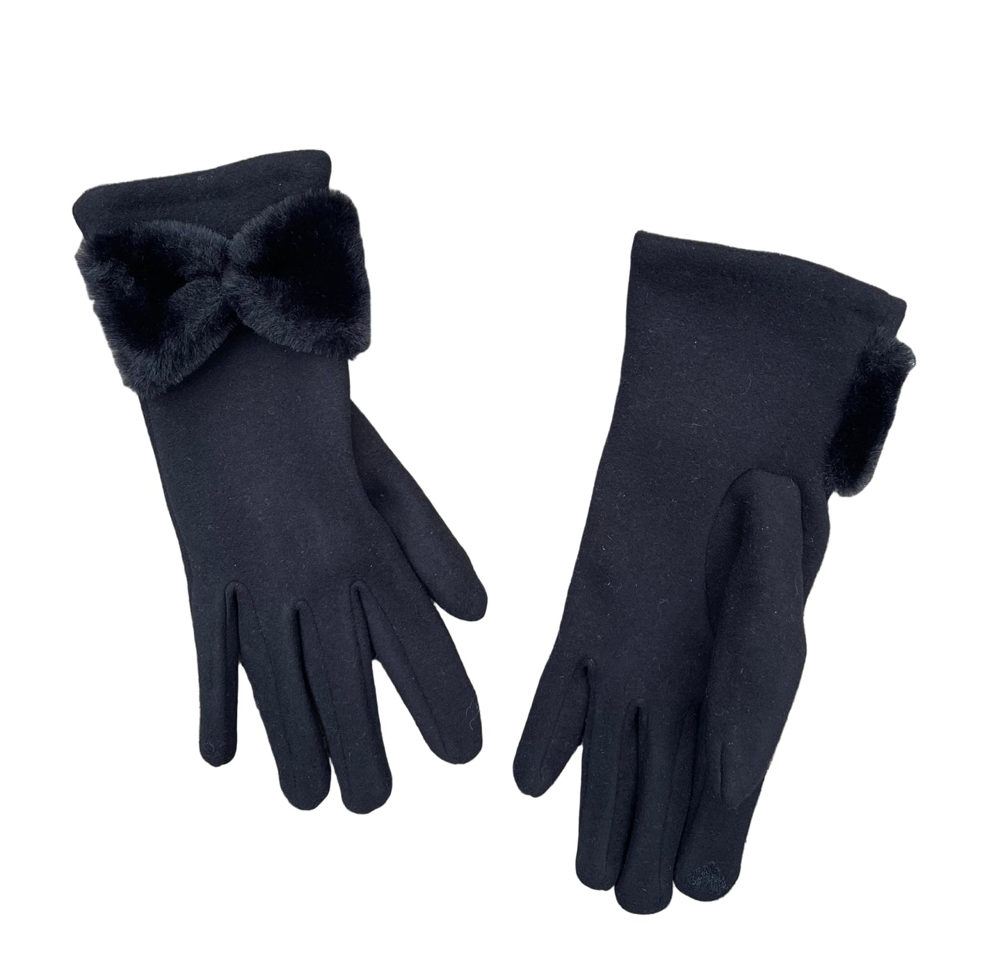 Women's Black Gloves, holiday, Winter, girl