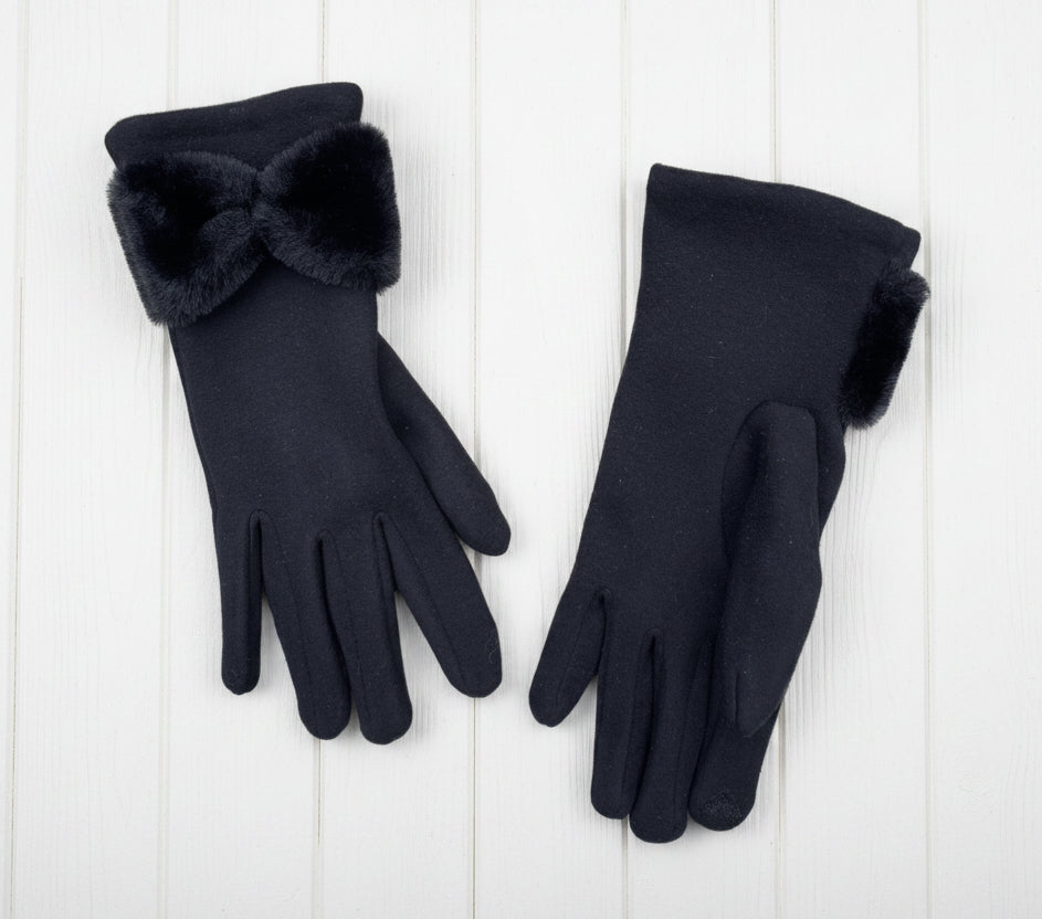 Women's Black Gloves, holiday, Winter, ladies, teen
