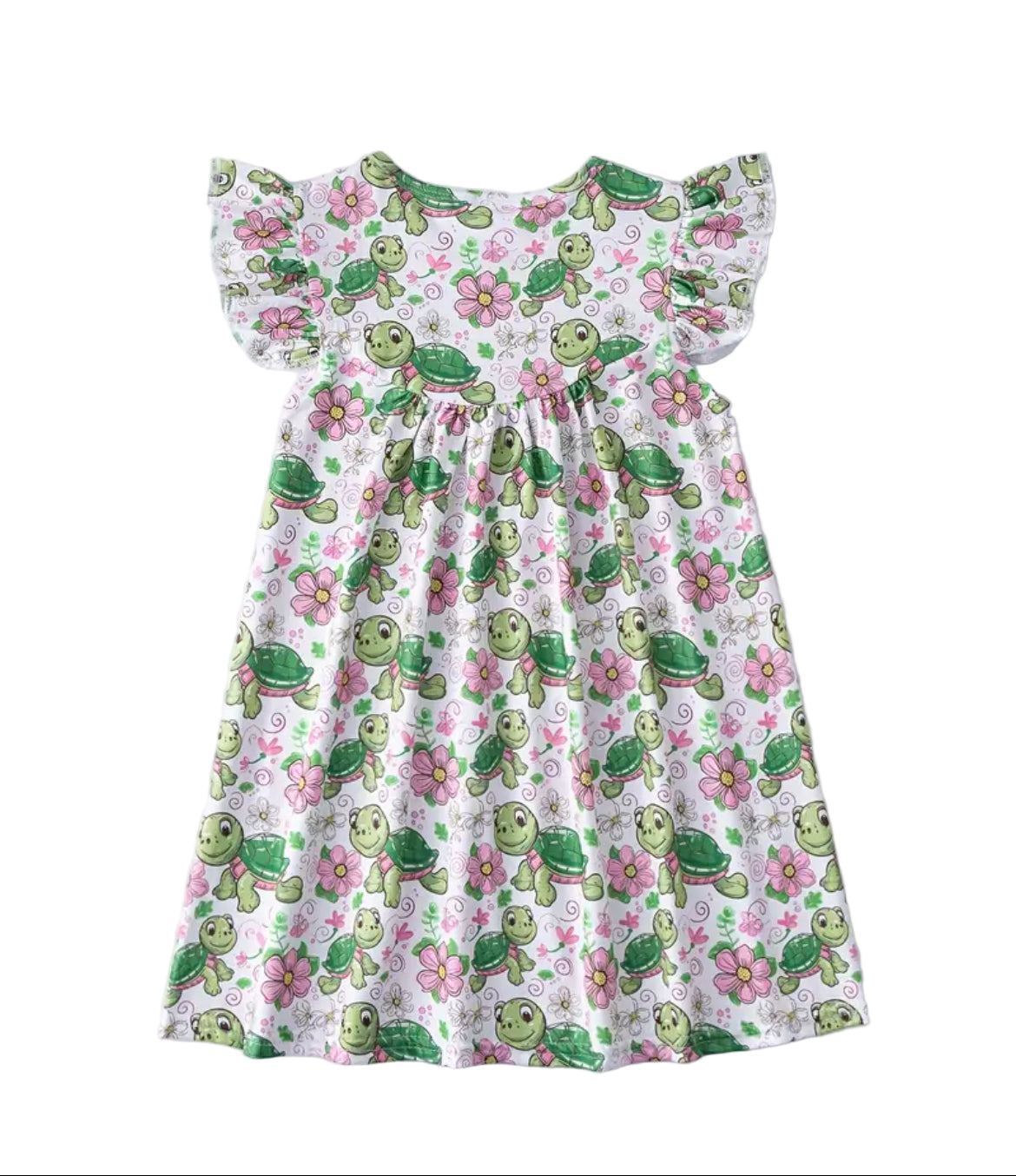 Girl's Sea Turtle Dress, girl's, Milk Silk, kids, clothing, Back to School