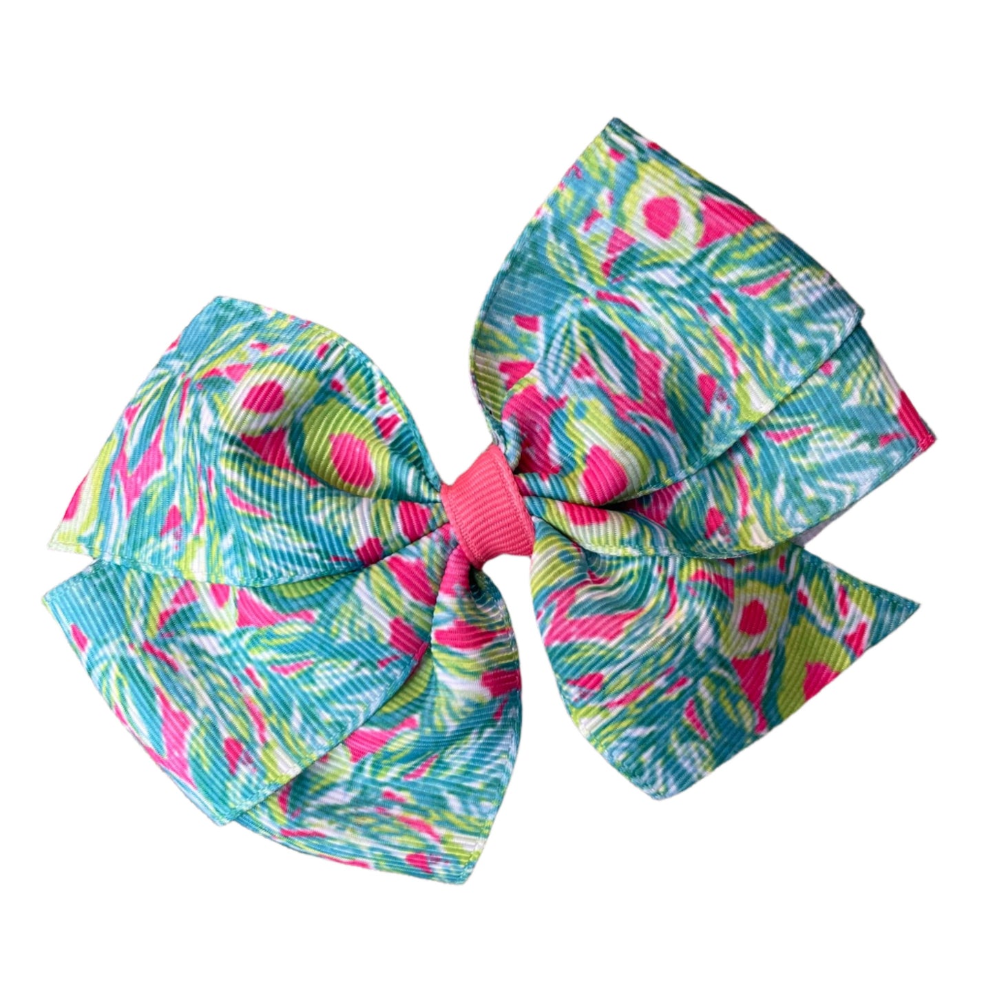 Guac N Roll Hair Bow, girl, clip, preppy