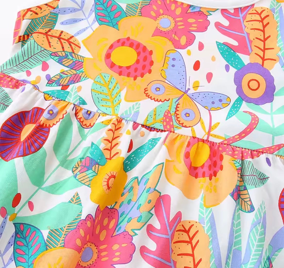 Colorful Floral Twirl Dress, kids, clothing, toddler, girl