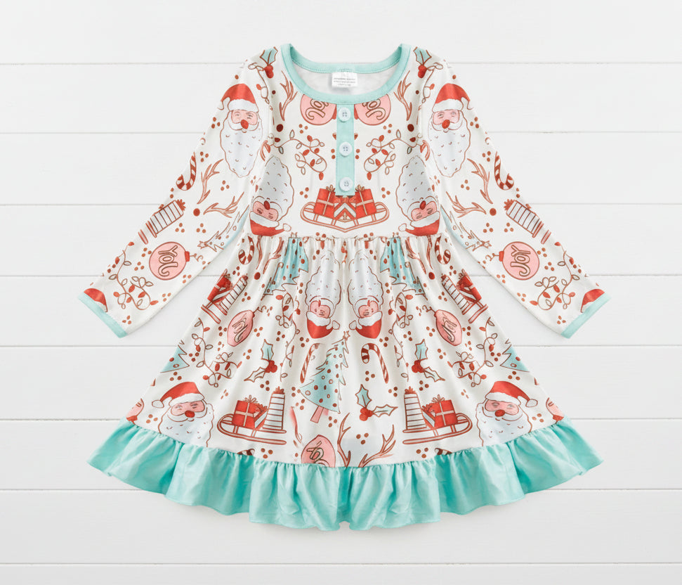 Winter Wonderland Twirl Dress, Milk Silk, girl's, Christmas, Winter