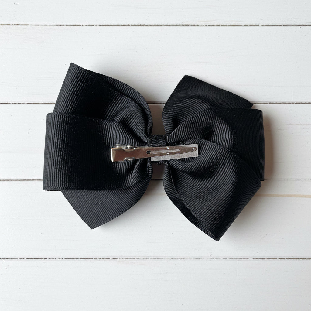Detroit Lion's Double Hair Bow/Silver Gray, football, kids, teen, adult, sports