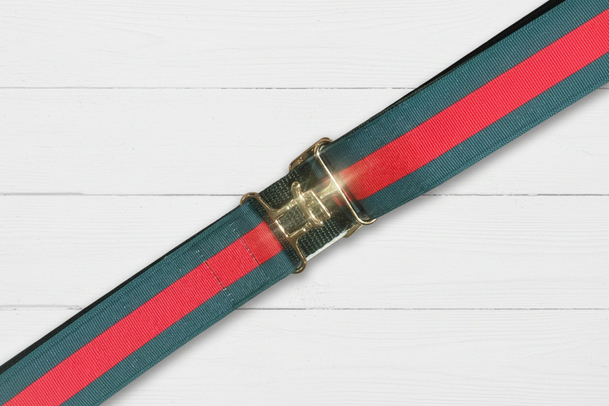 Red & Green Preppy Belt, Adjustable, gift, stripe