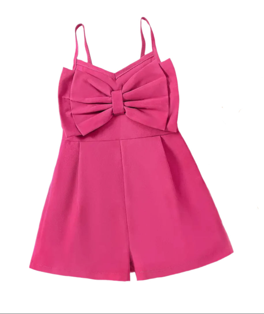Bow Embellished Romper, 4 Colors, Jumper, Green, Pink, Blue, Purple, girl