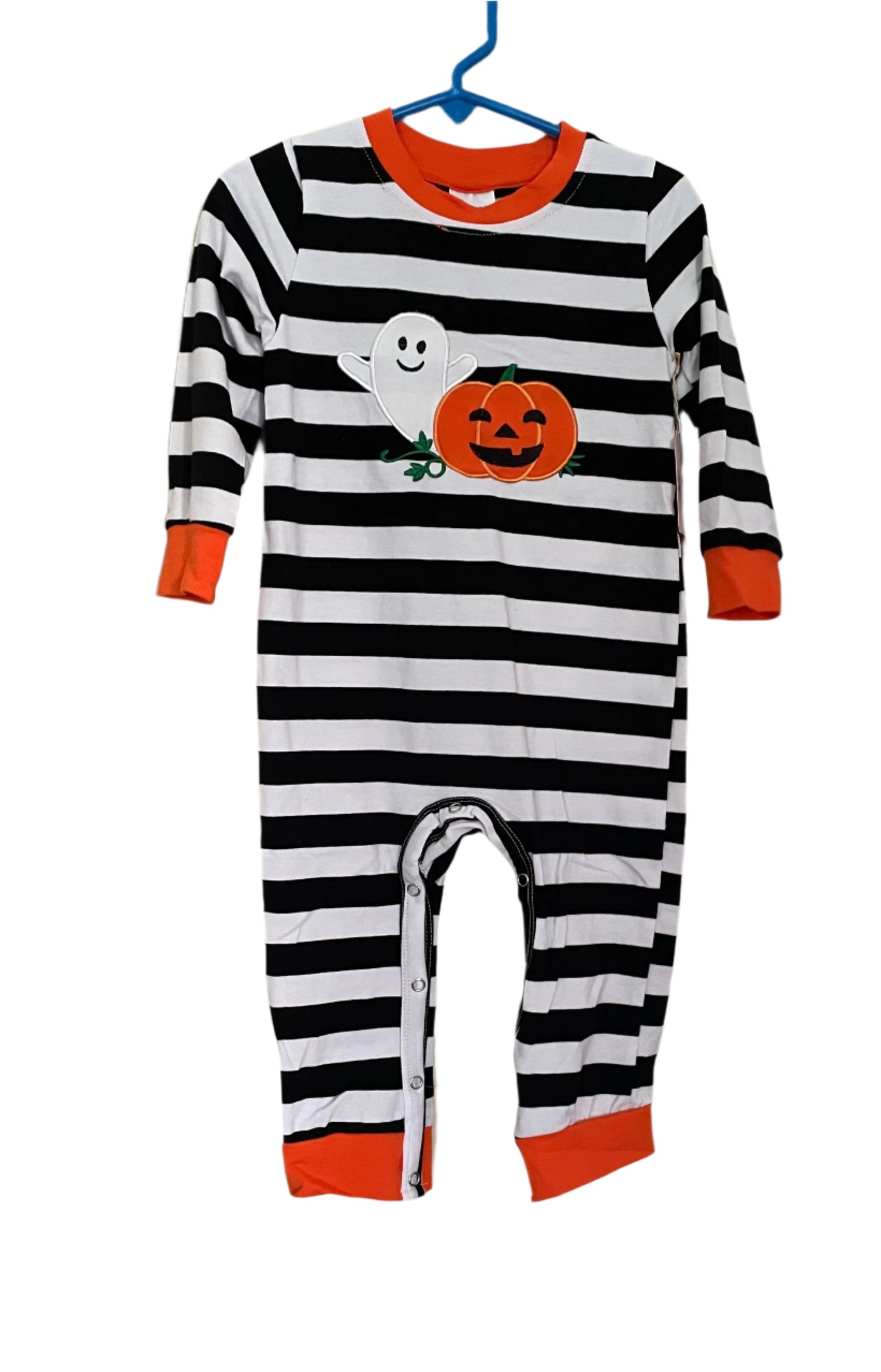 Striped Halloween Romper, Baby, Infant, kids, holiday