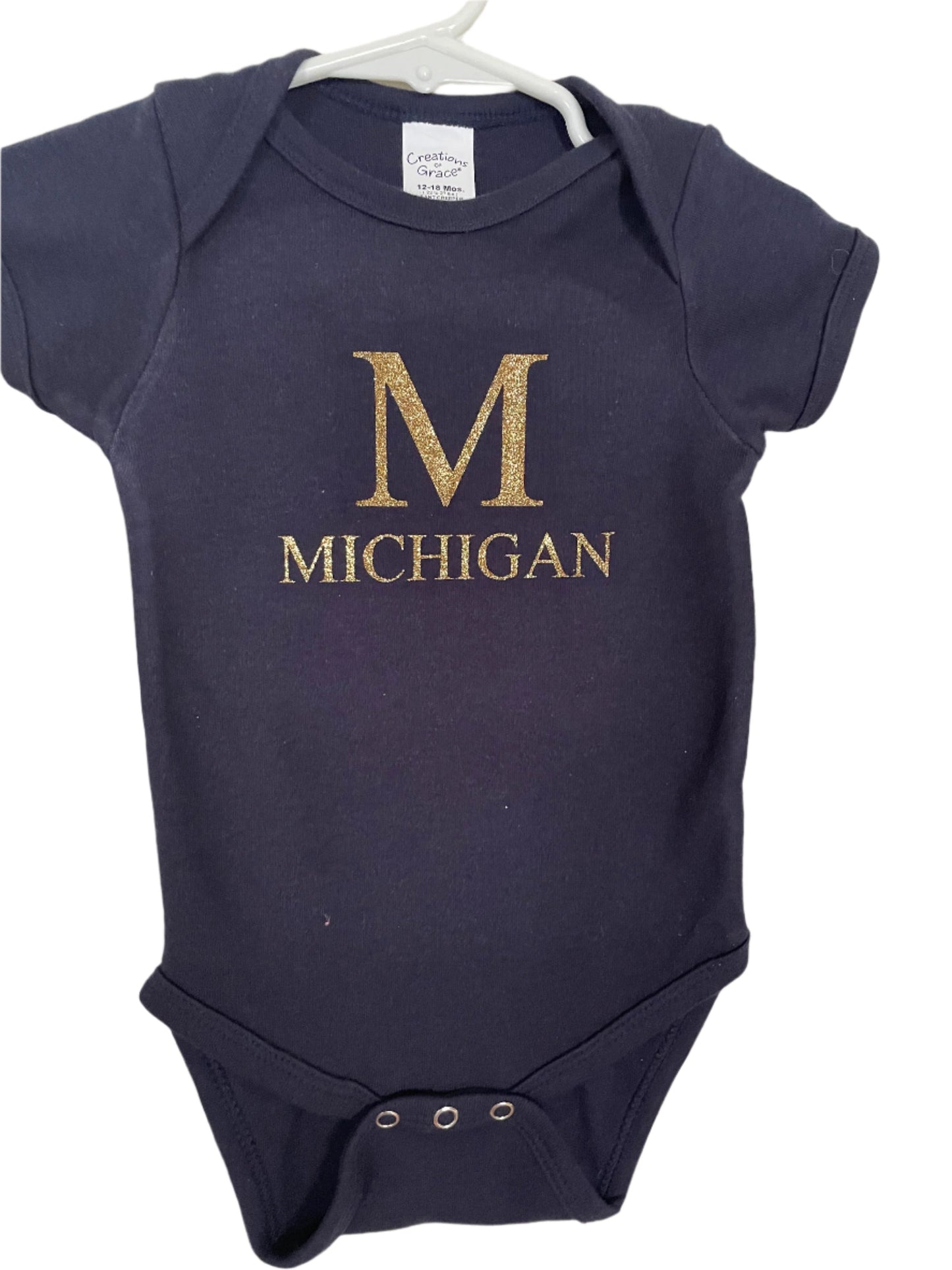 Michigan Blue Onesie, baby, unisex, infant, University