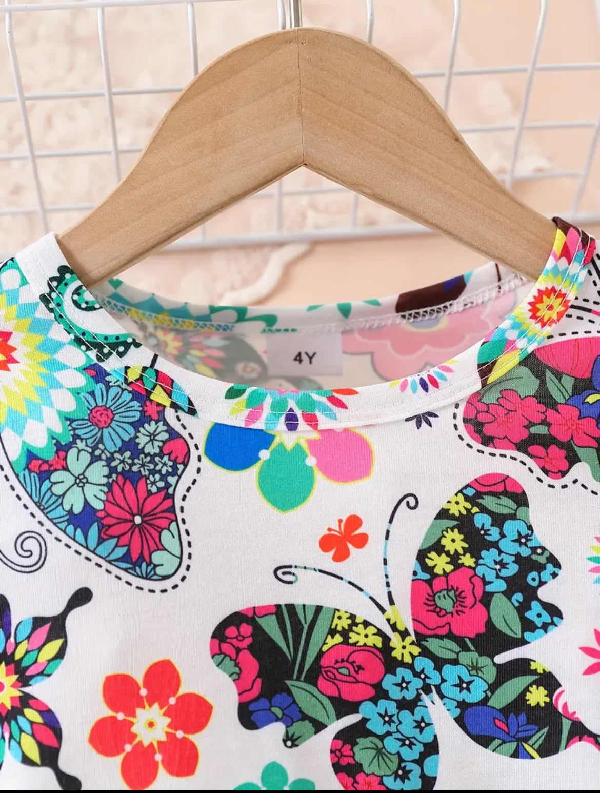 Butterfly & Flowers Twirl Dress, girl, kids, clothing / SALE
