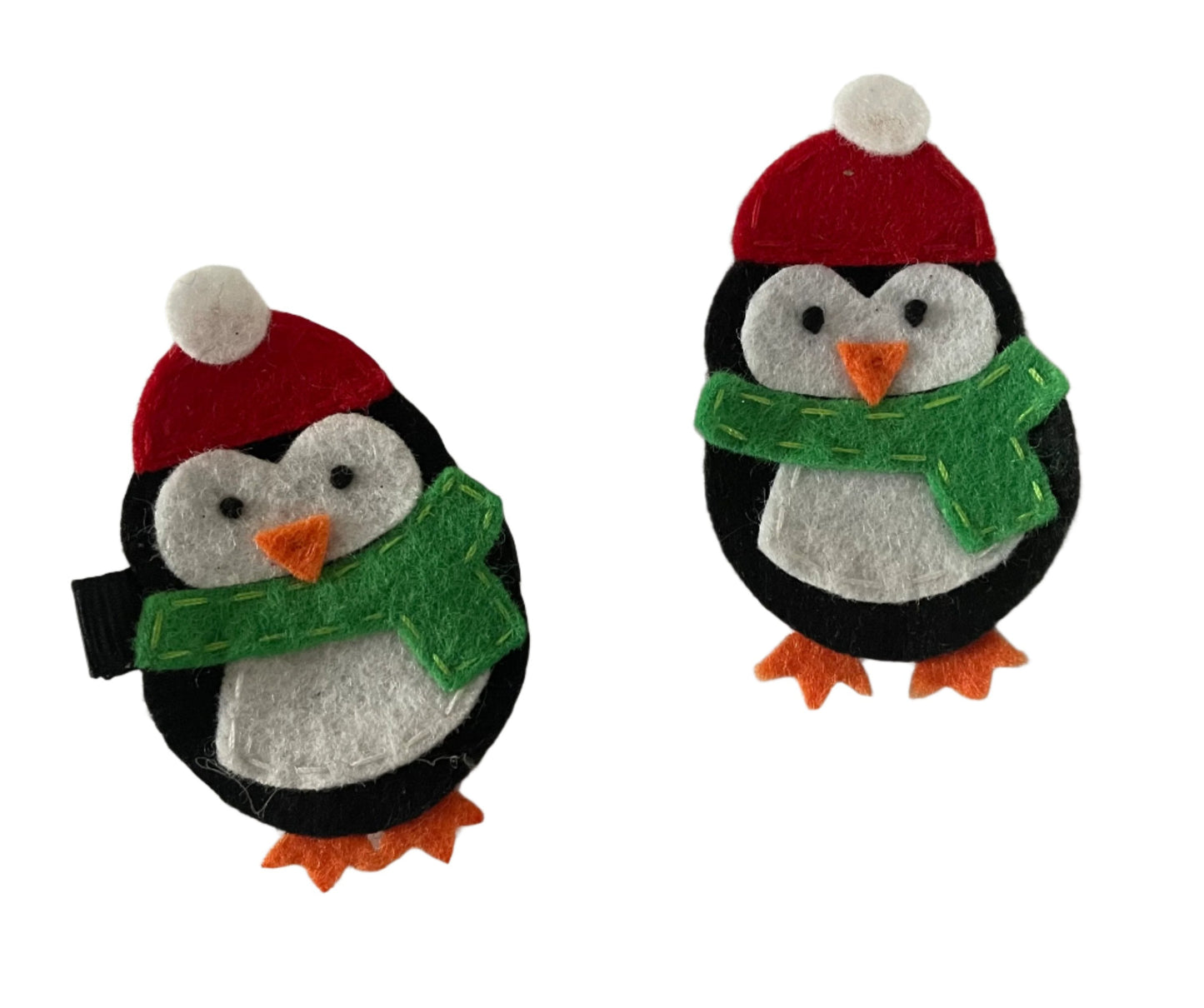 Penguin Hair Clip, Winter, girl, holiday
