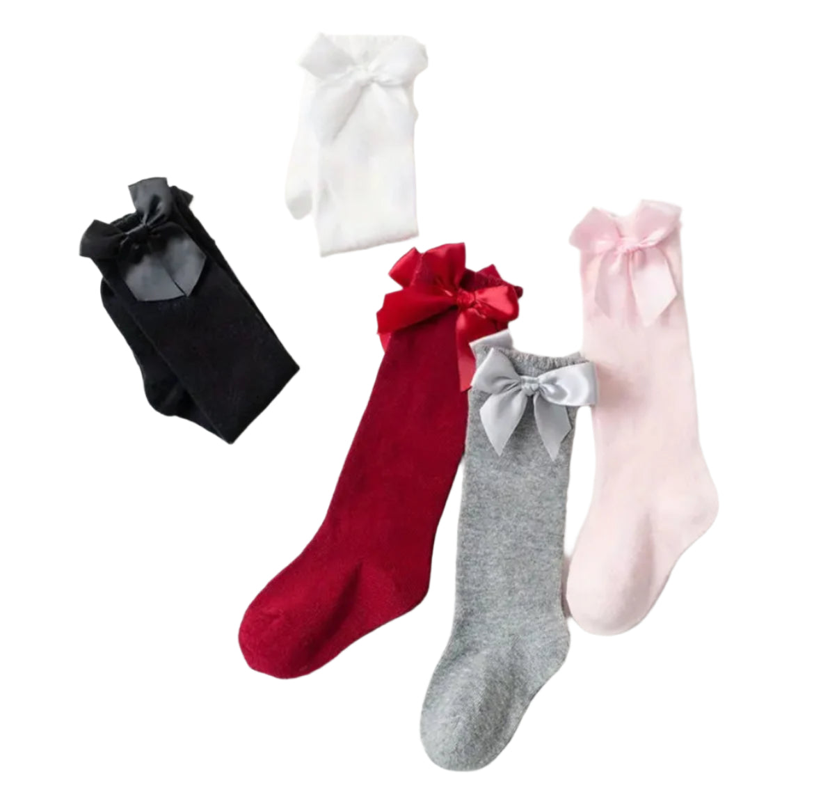 Knee Hi Socks with Bow, Kids, holiday, girl, school, clothing