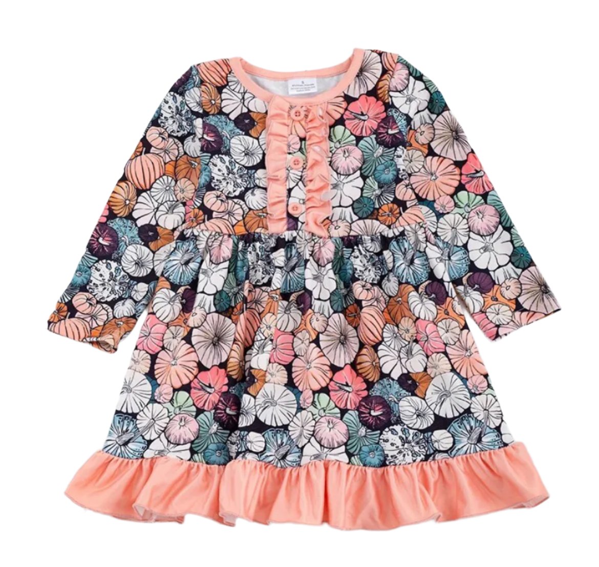 Pumpkin Patch Twirl Dress, Milk Silk, kids, girl, ruffle