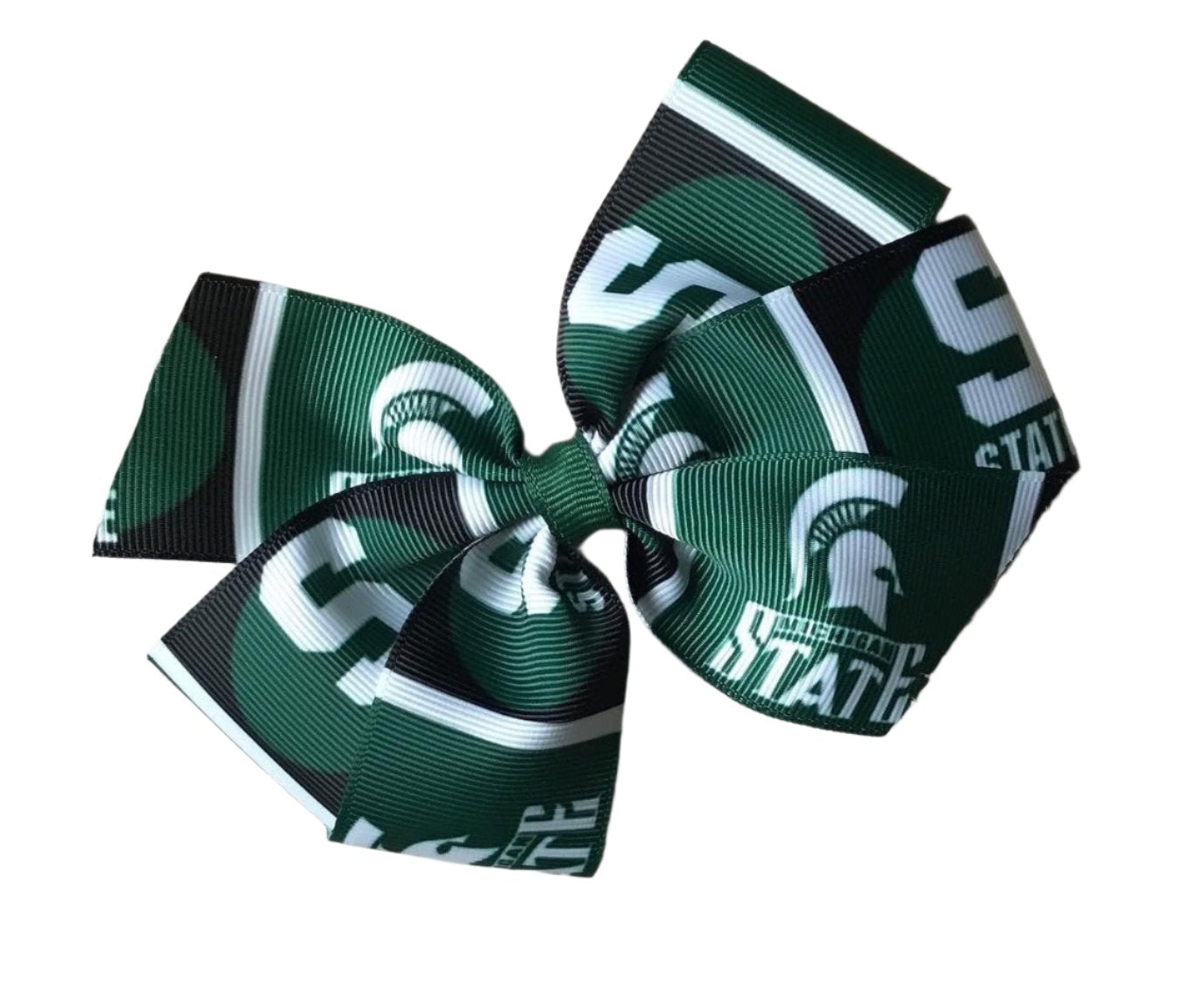 Collegiate Hair Bow, University, Michigan State, MSU, Spartan, girl