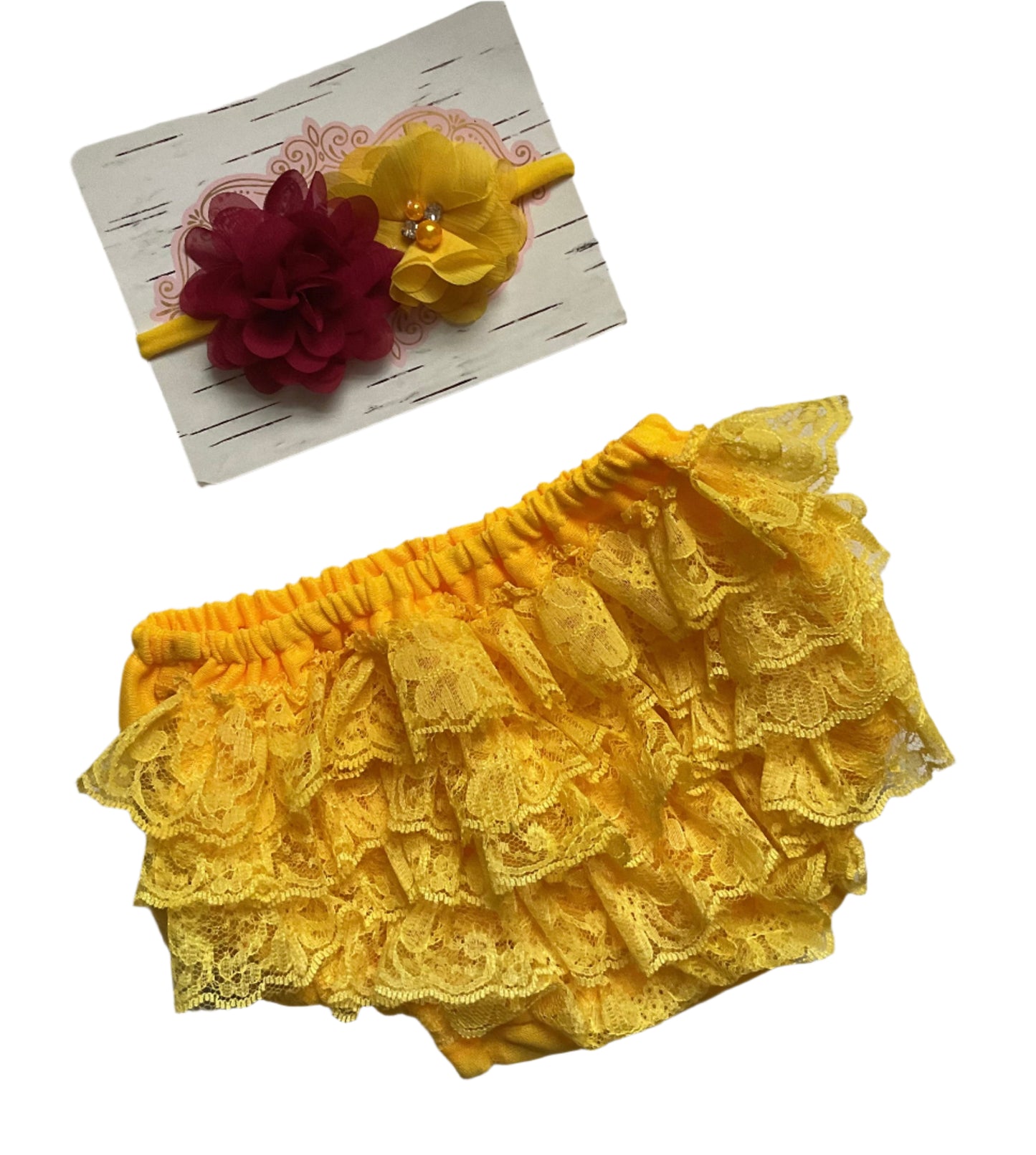 Ruffle Baby Bloomers, Diaper Cover, Bright Yellow