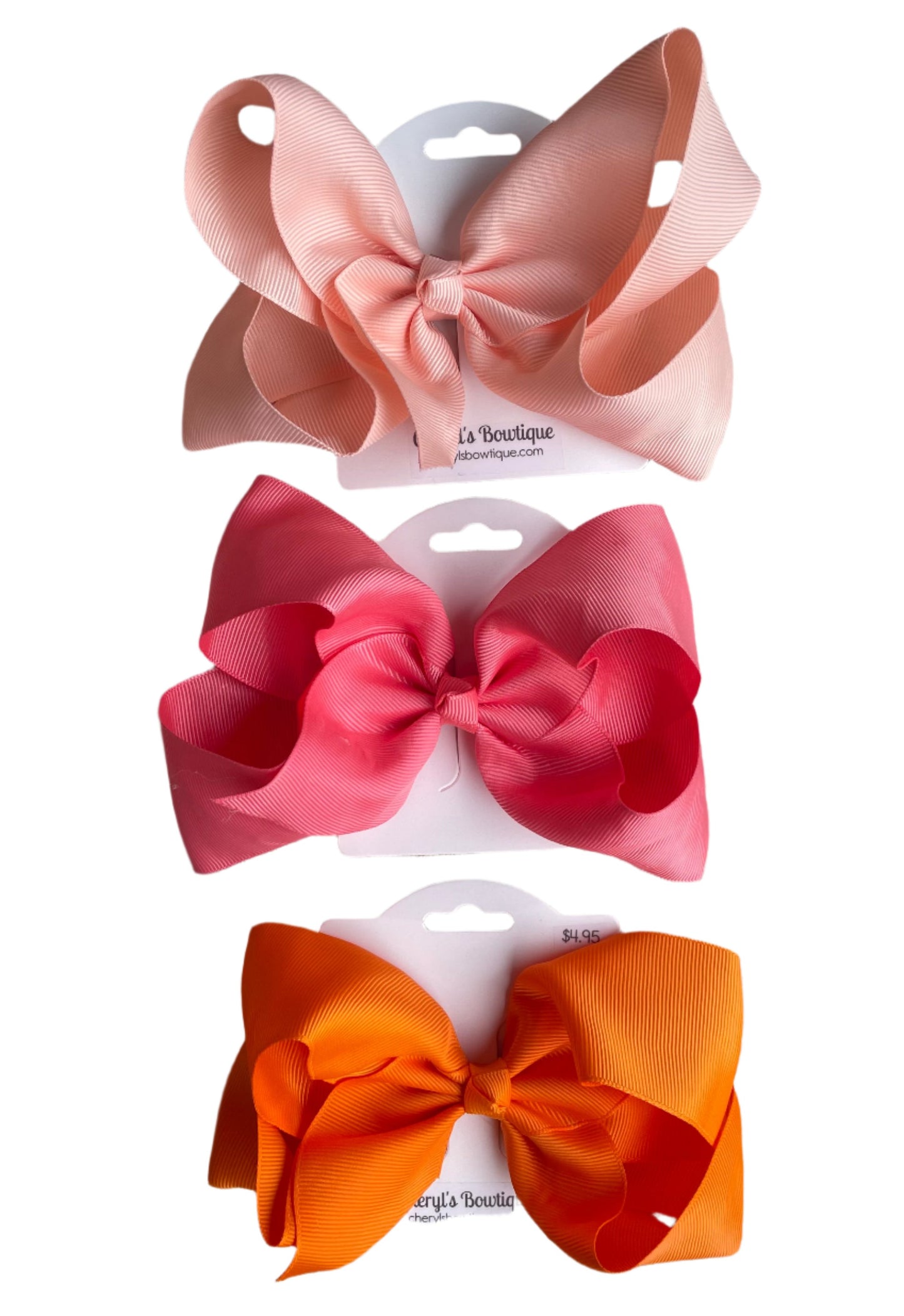 Boutique Loopy Hair Bow, Orange Hues, clip, girl