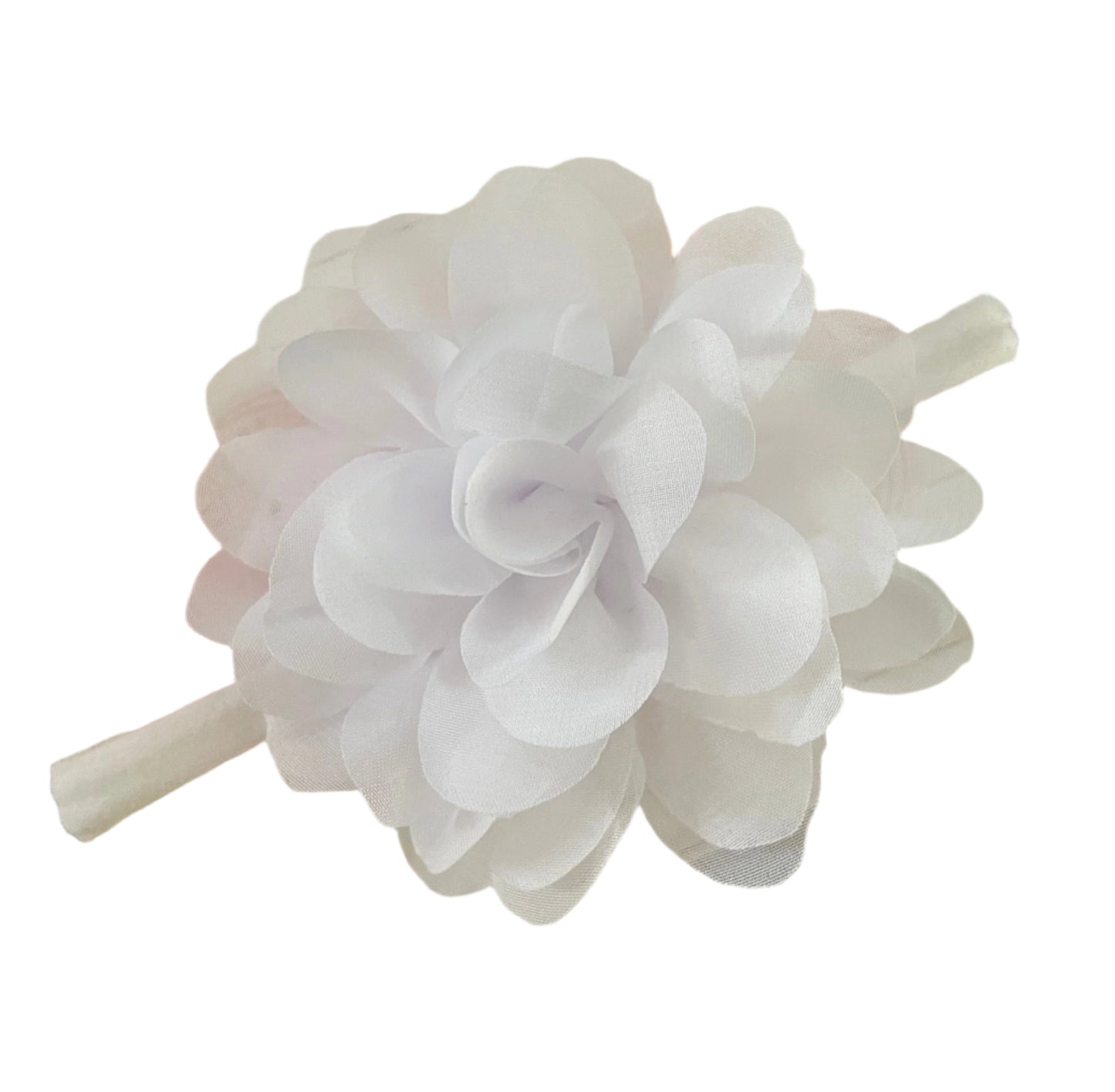 White Flower Nylon Headband, baby, toddler, child