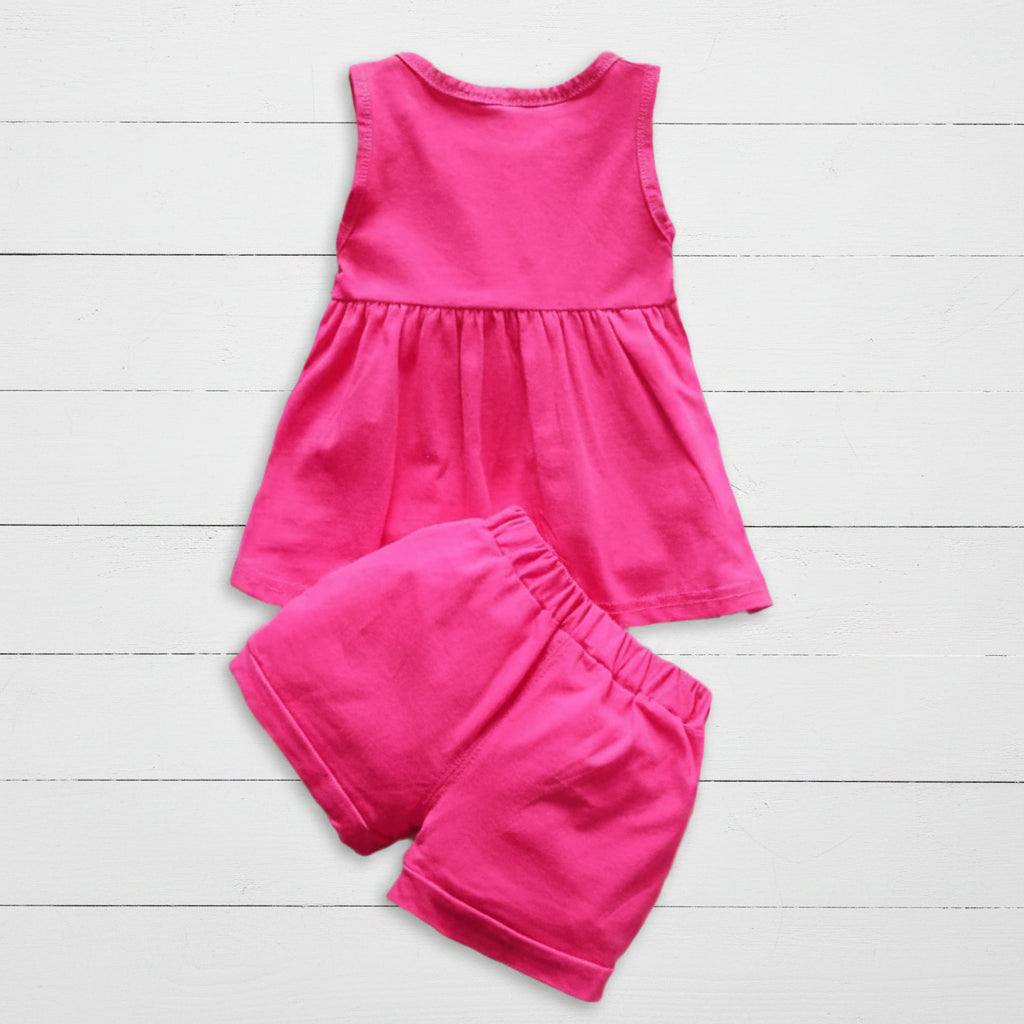 Aqua Striped Short Outfit, kids, girls, toddler, Spring /SALE