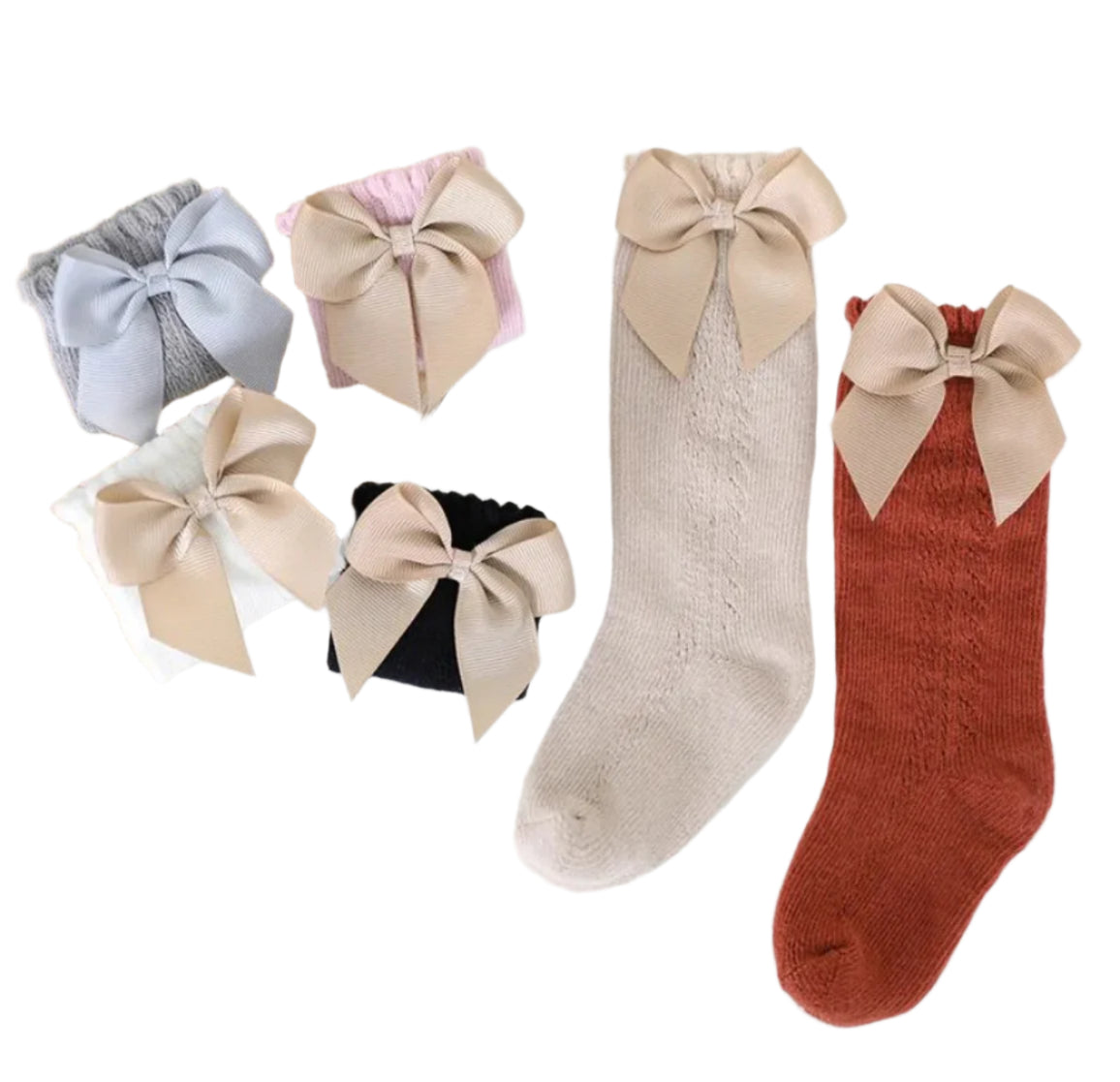 Knee Socks with Bow, Kids, girl, school, holiday