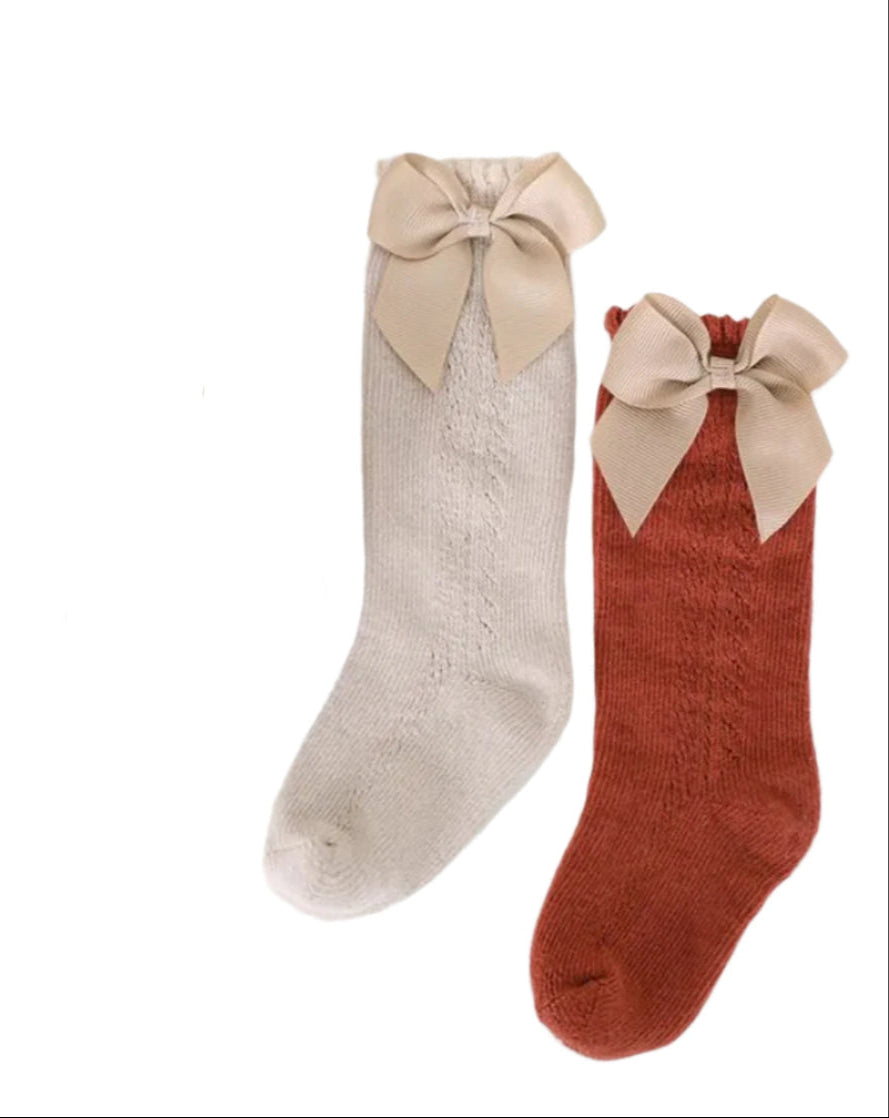 Knee Socks with Bow, Kids, girl, school, holiday