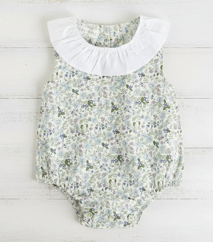 Floral Romper, Ruffle Collar, baby, girl, Infant