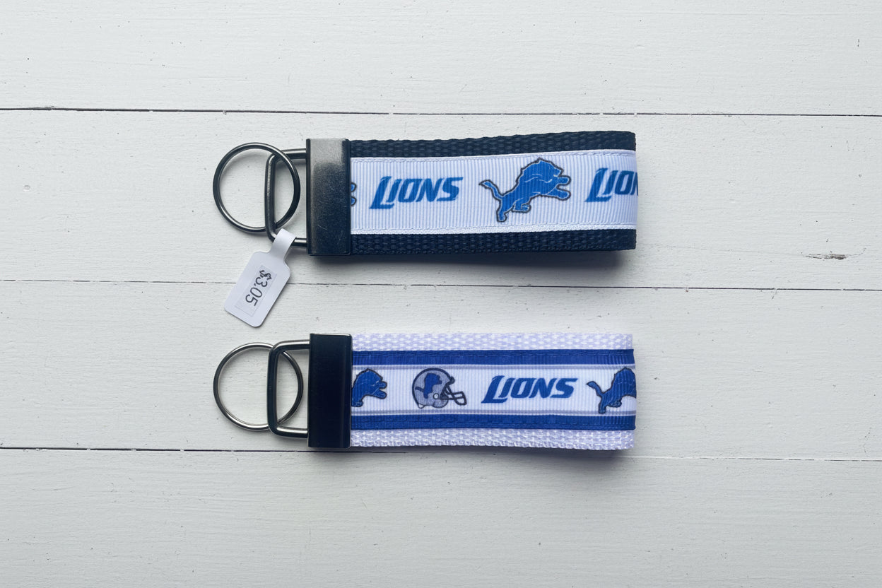 Detroit Lions Keychain, Football, Key fob