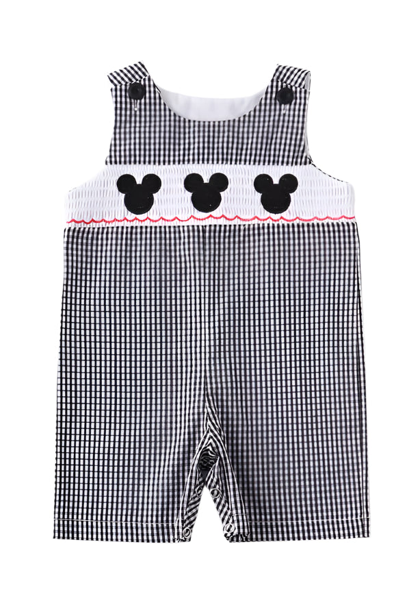 Black & White Checked Mickey Romper, kids, Disney, baby