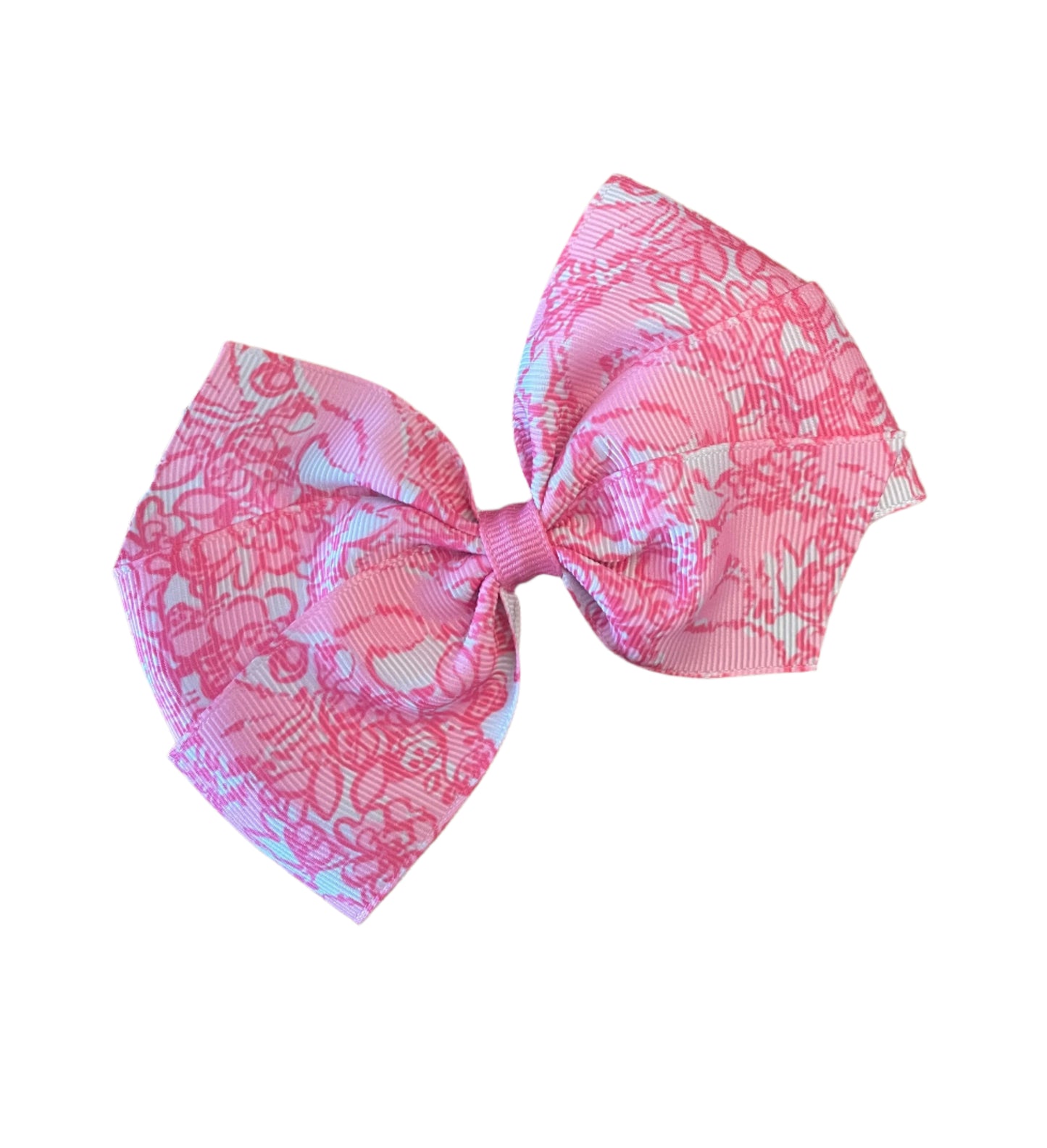 She's A Fox Hair Bow, tropical, girl, kids, clip, pink