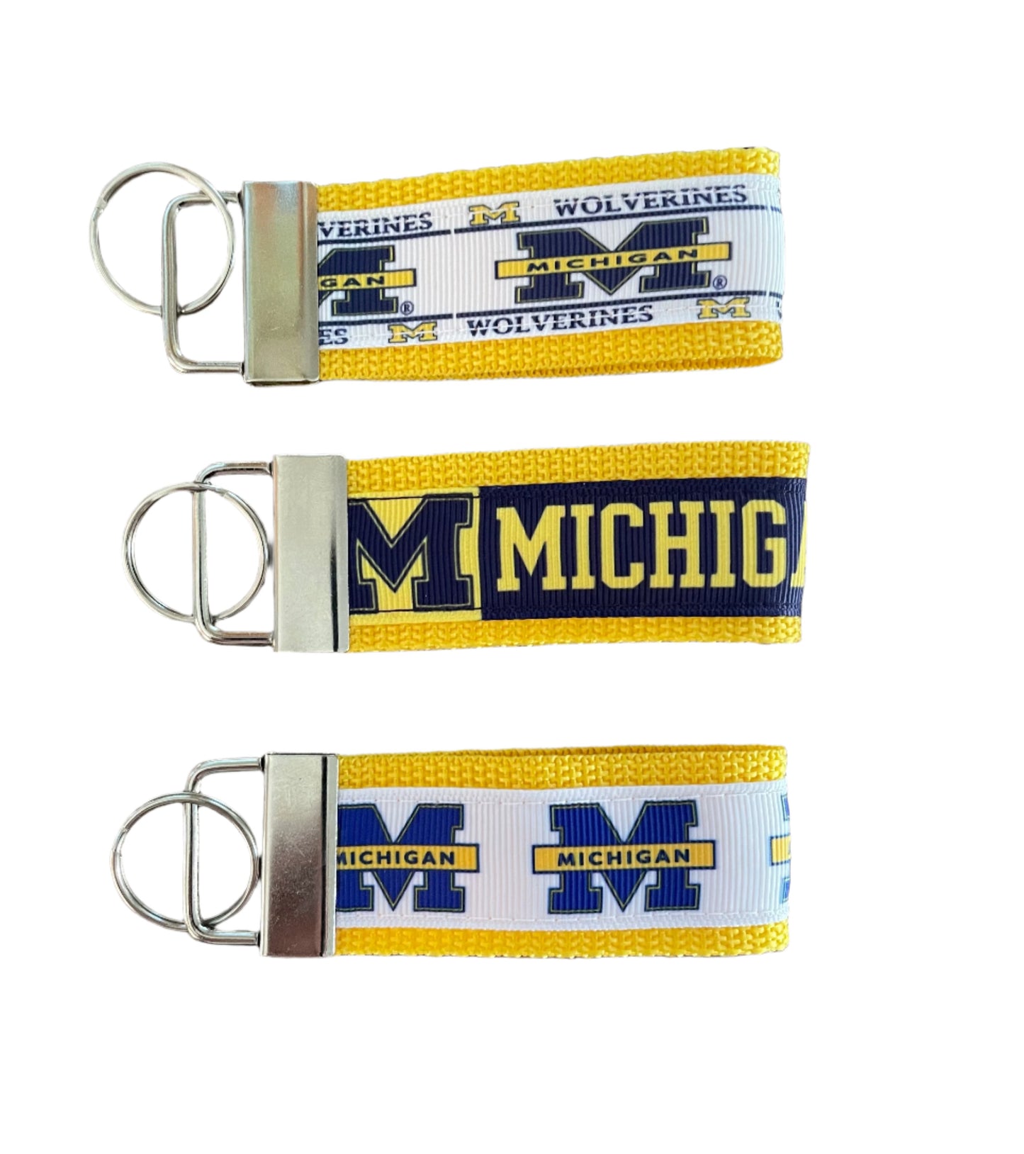 Michigan Keychain, Baseball, Key fob, football, college school, wolverine