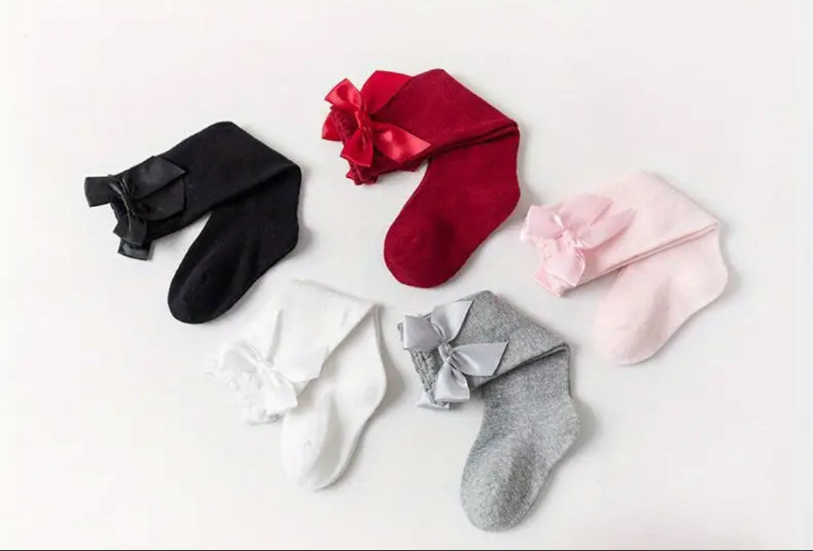 Knee Hi Socks with Bow, Kids, holiday, girl, school, clothing