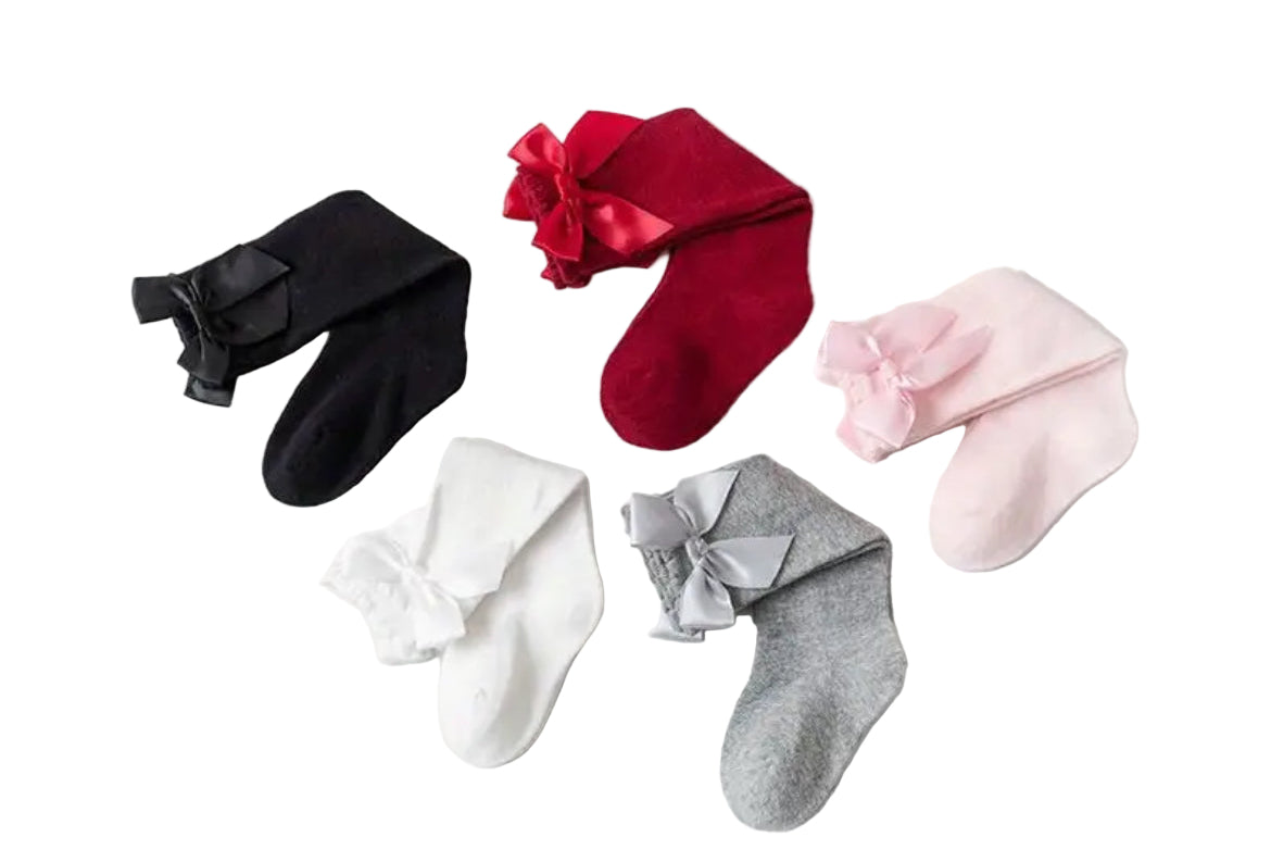 Knee Hi Socks with Bow, Kids, holiday, girl, school, clothing