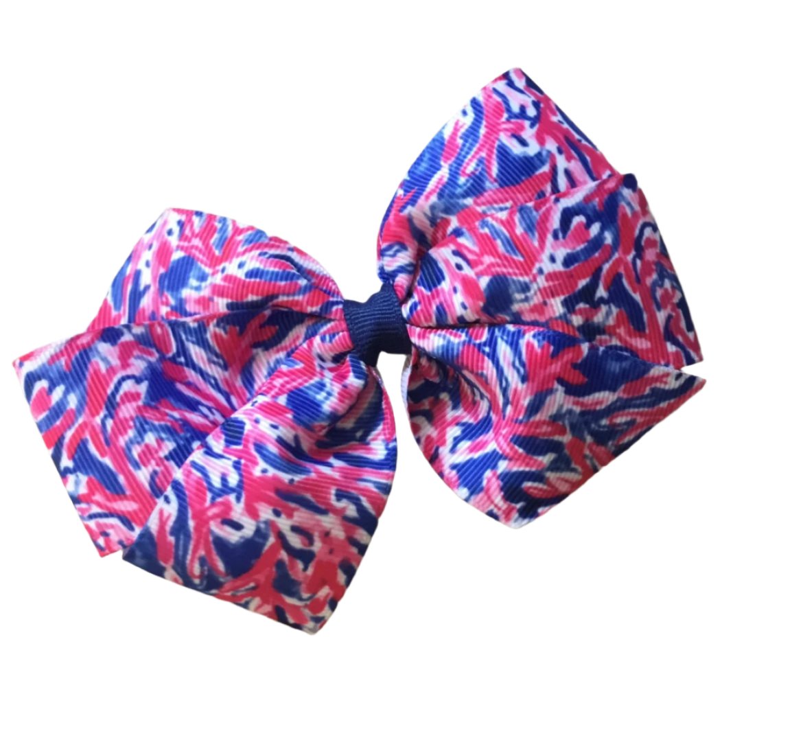 Patriotic Print Hair Bow, Sailboats, girl, clip