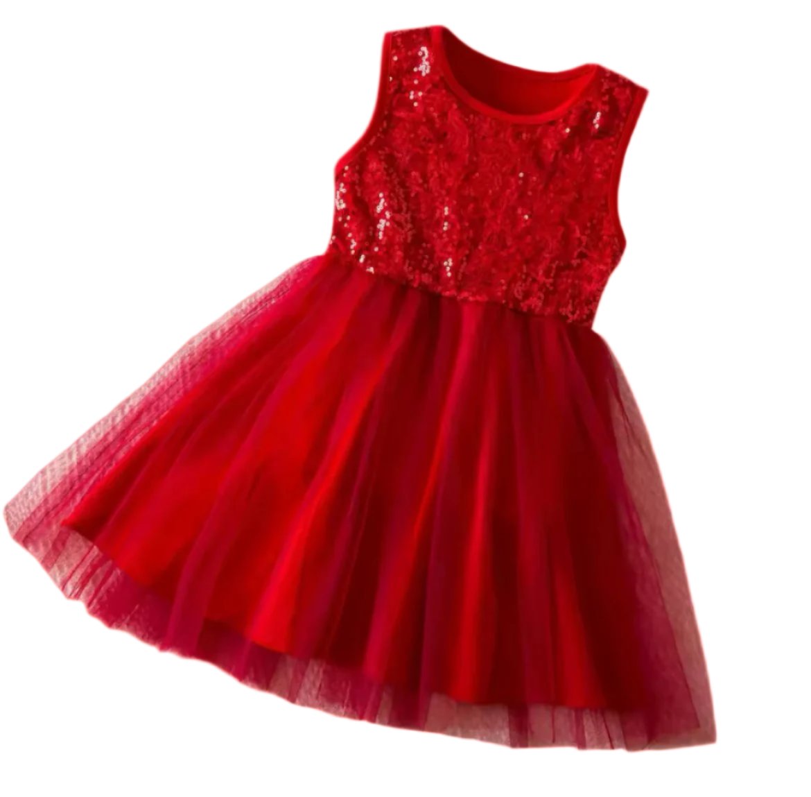 Red Sequin & Tulle Boutique Dress, girl, toddler, Holiday, Valentine's