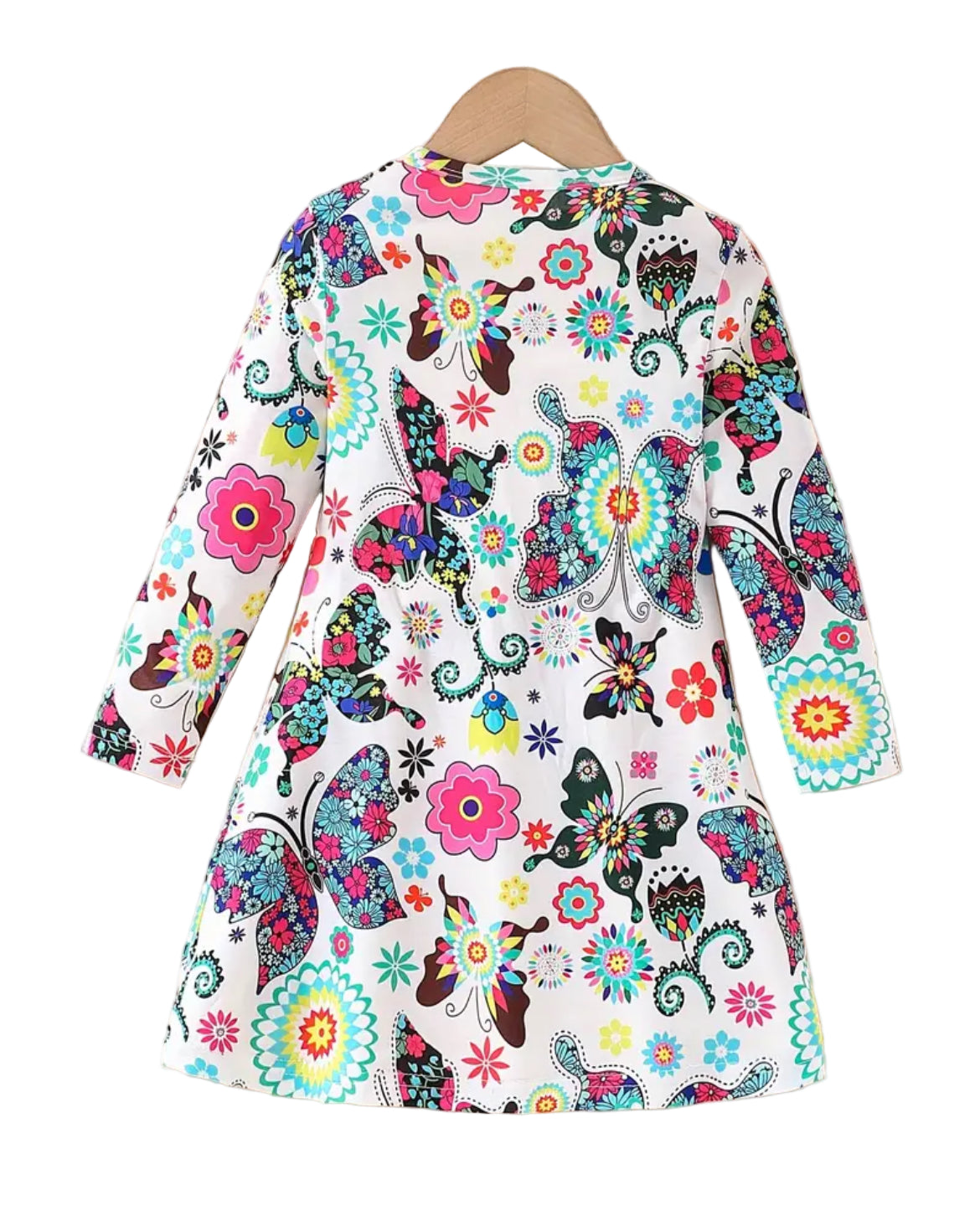 Butterfly & Flowers Twirl Dress, girl, kids, clothing / SALE
