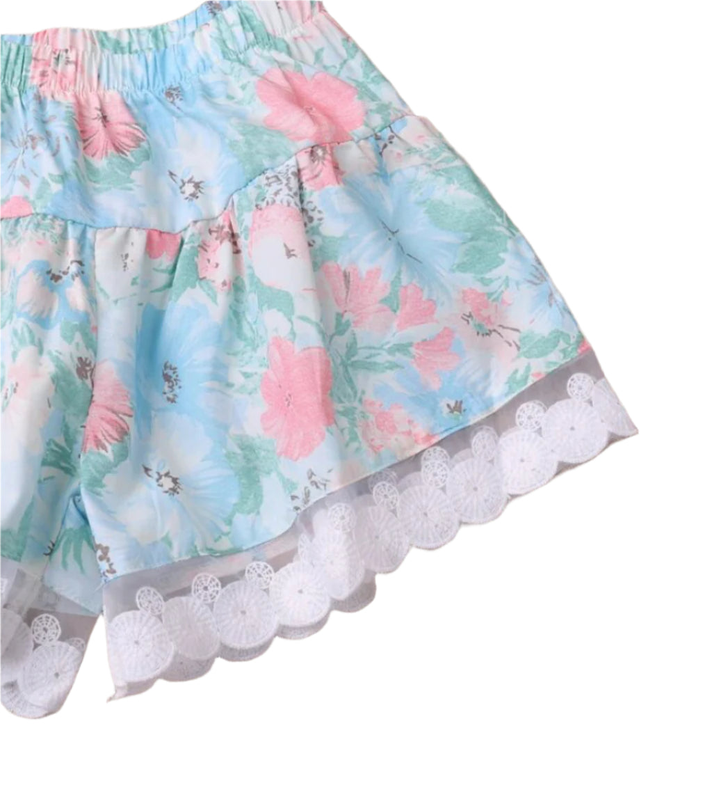 Shabby Chic Rose Short Set, girl, outfit, Spring/Summer, Easter, lace / SALE