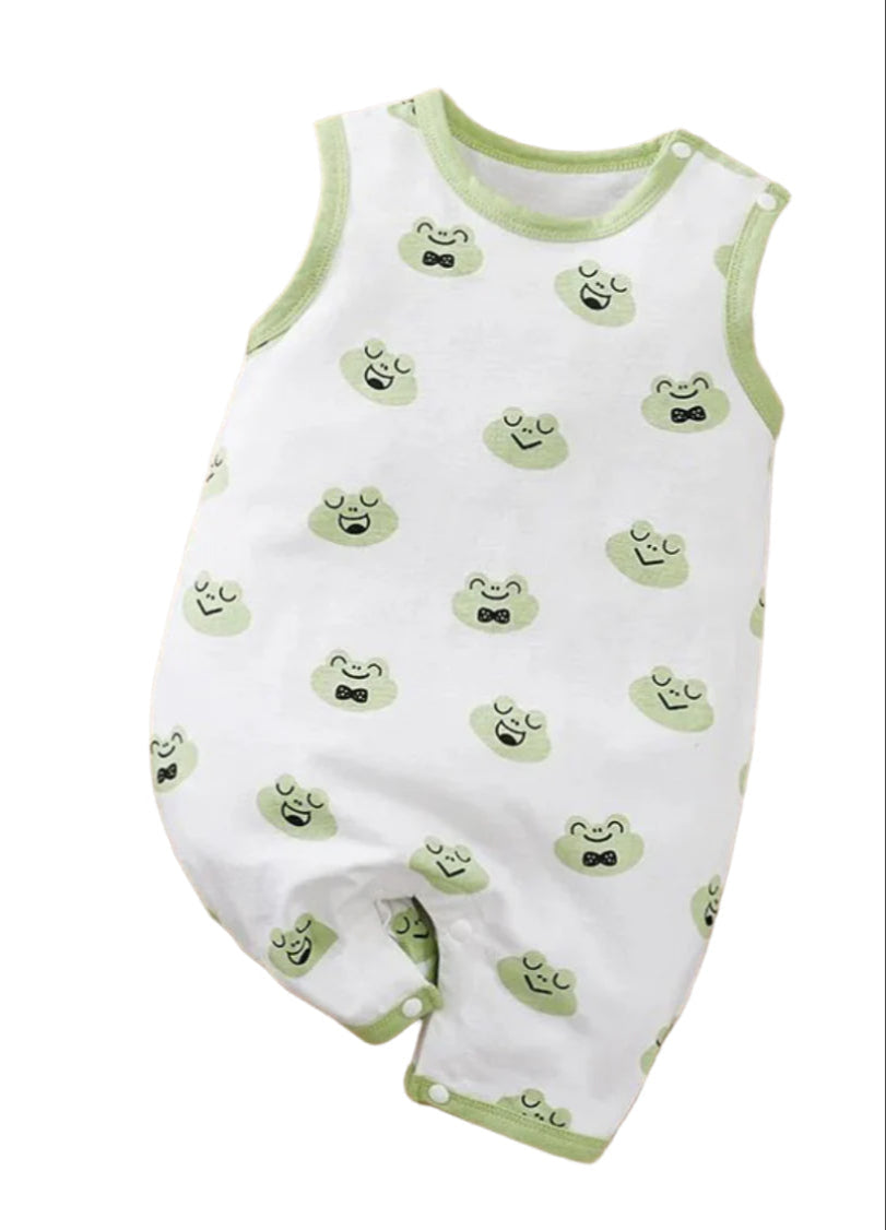 Froggy Infant Romper, baby, sleeveless, onesie