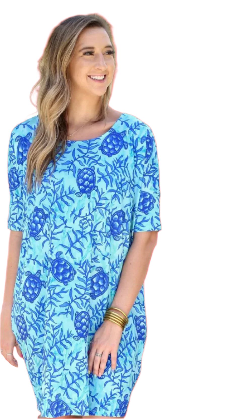 Adult Women's Turtle Cove Short Sleeve Dress, Knot Responsible, ladies, juniors - SALE