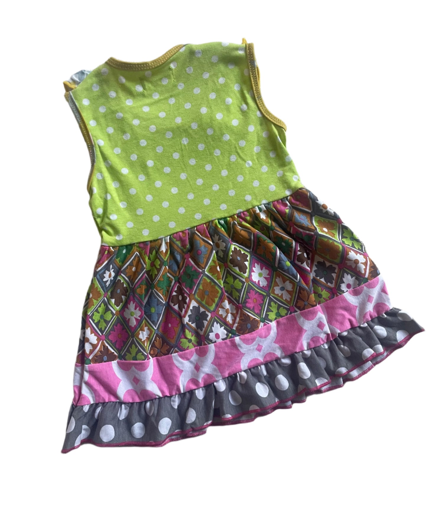 Geometric Ruffle Outfit, girl, clothing, kids, set, tunic, polka dots, toddler