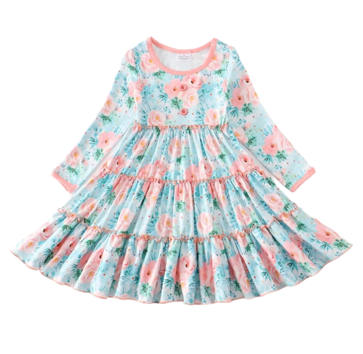 Shabby Rose Twirl Dress, girl's, Milk Silk, kids, clothing