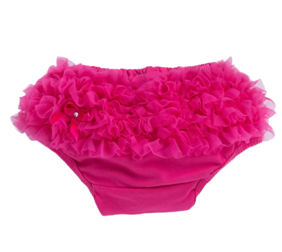 Ruffle Baby Bloomers, Hot Pink, Diaper Cover