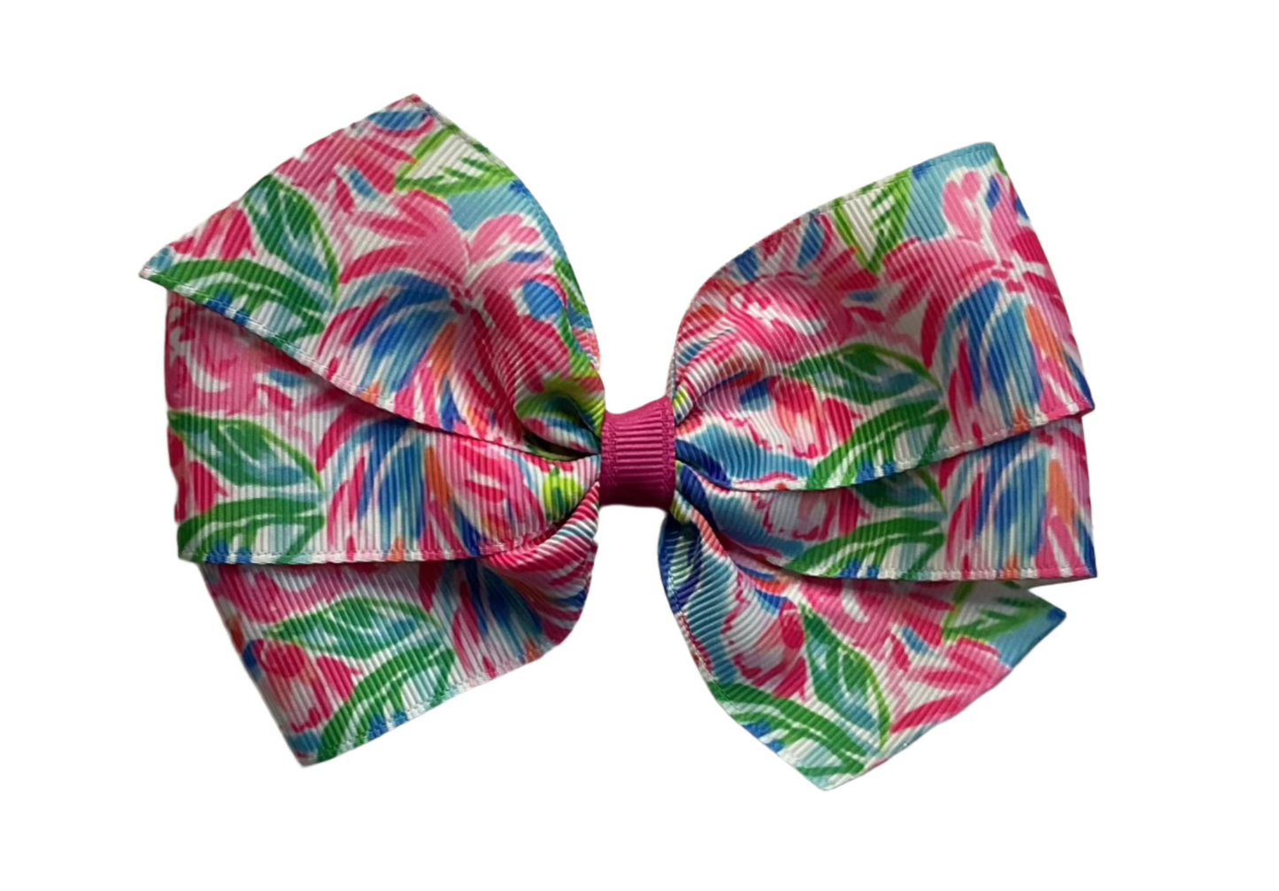 Colorful Blossom Preppy Hair Bow, girl, clip, totally