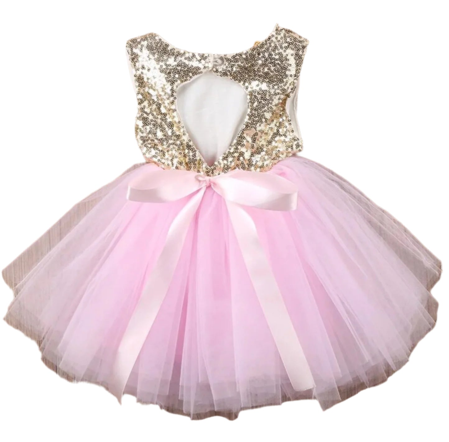 Sequin & Tulle Boutique Dress in Pink/Gold, Toddler, girl, tulle