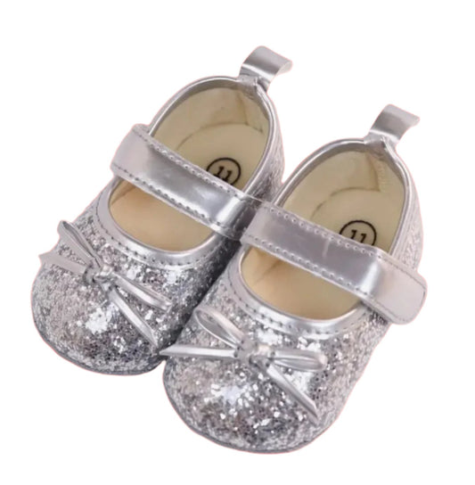 Silver Sequin Shoes, Walkers, Toddler, baby, girl, Wedding, holiday