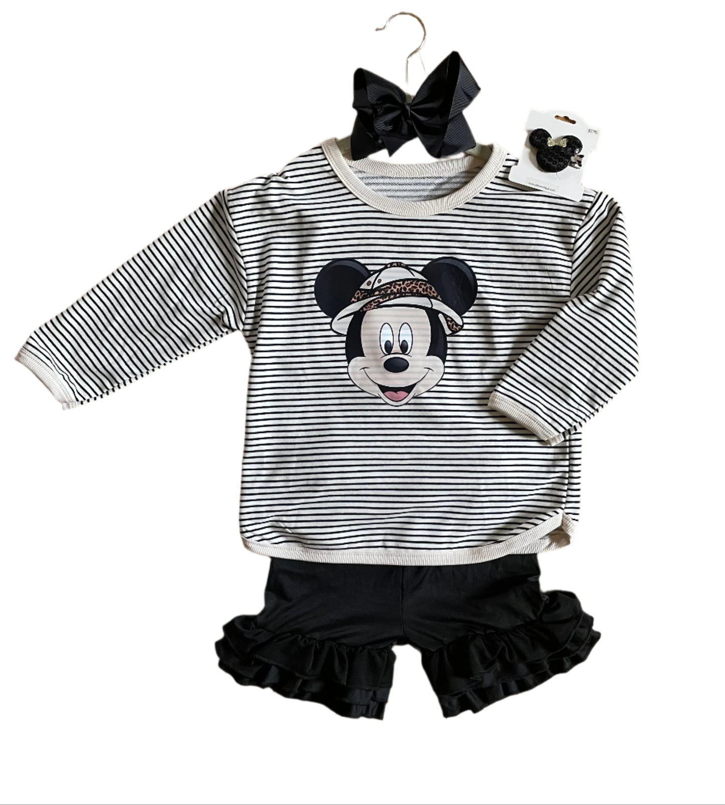 Mickey Safari Striped Long Sleeve Shirt, Magical, unisex