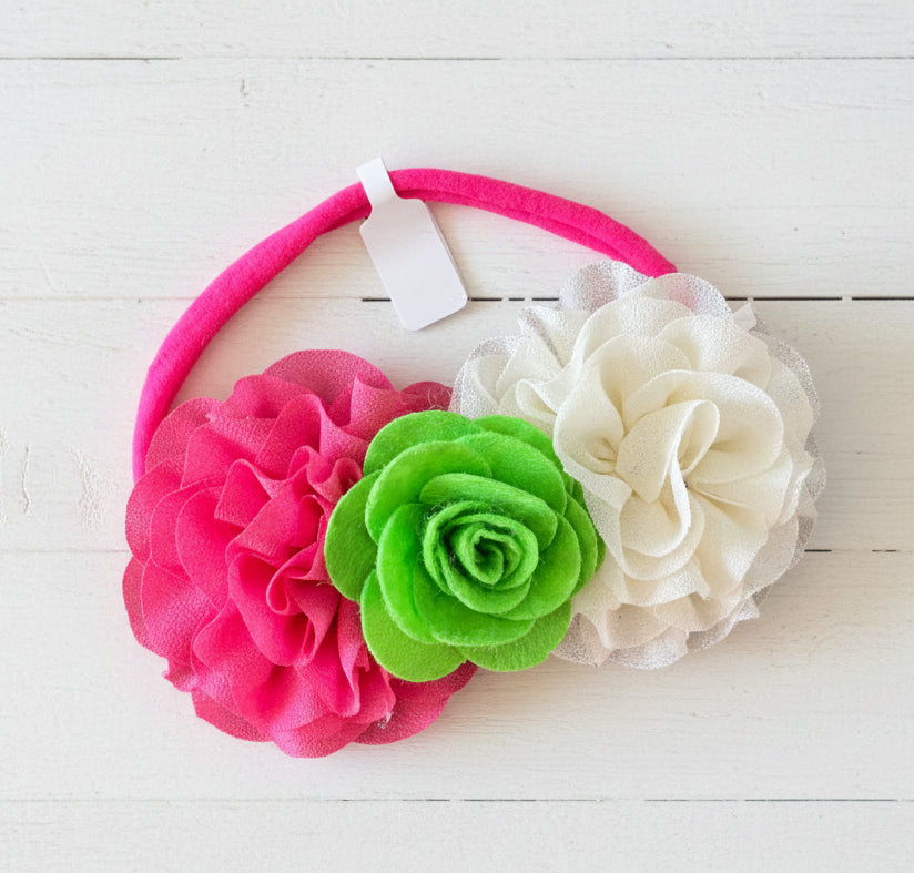 Pink & Green Striped Ruffle Short Set, Boutique, girl, roses