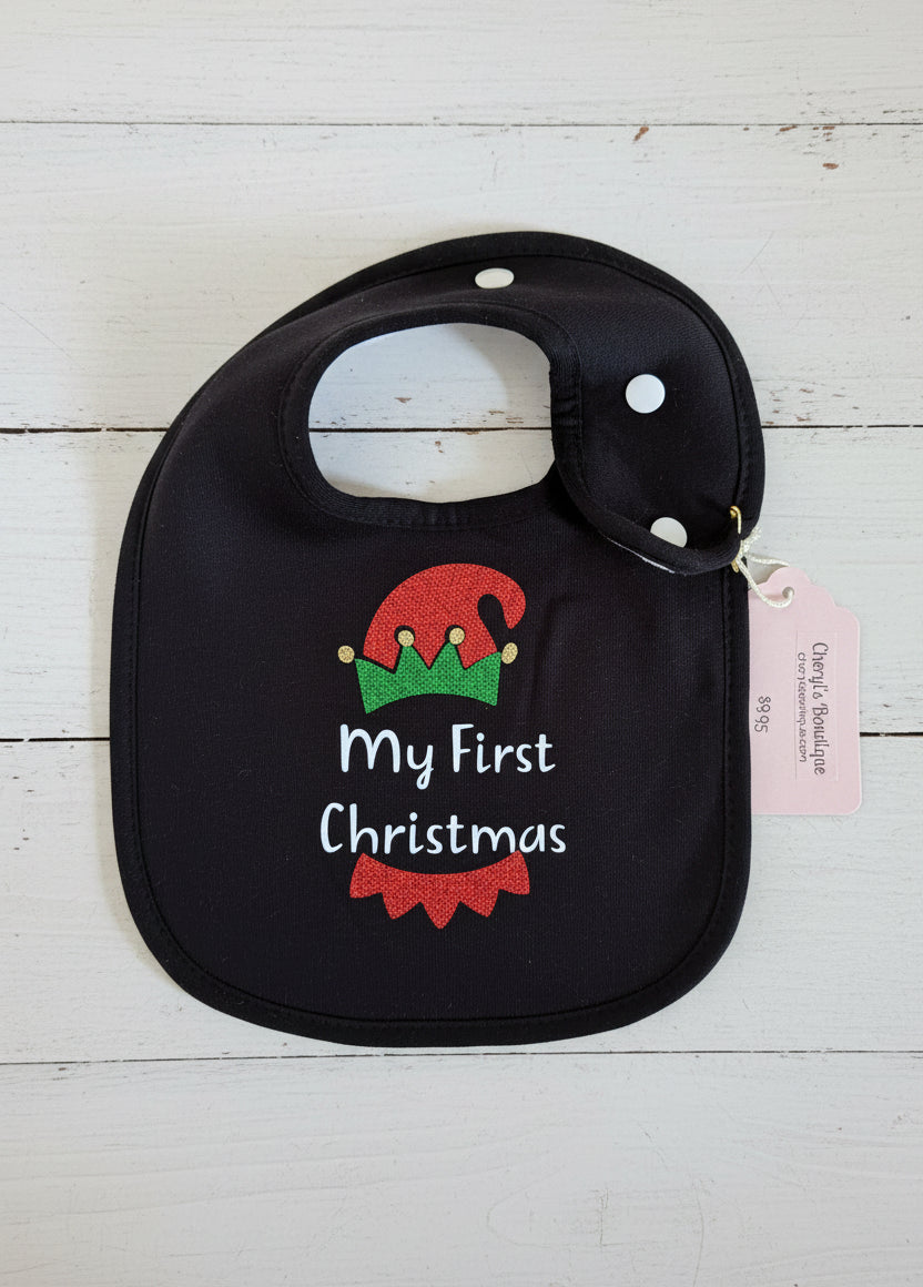 First Christmas Bib, baby, toddler, unisex